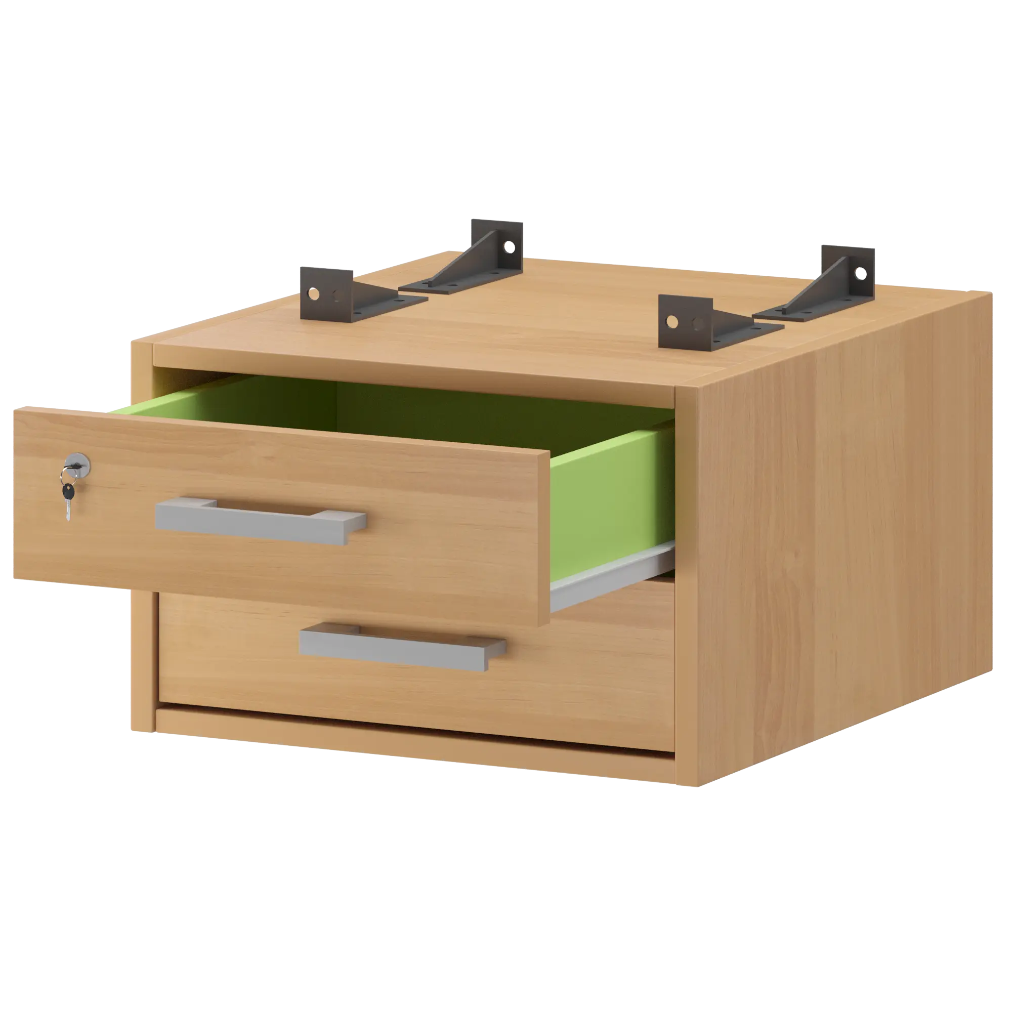 Тумба подвесная для столов на м/каркасе гл.600 мм Арго-М АМТ2-02М.60 Ольха