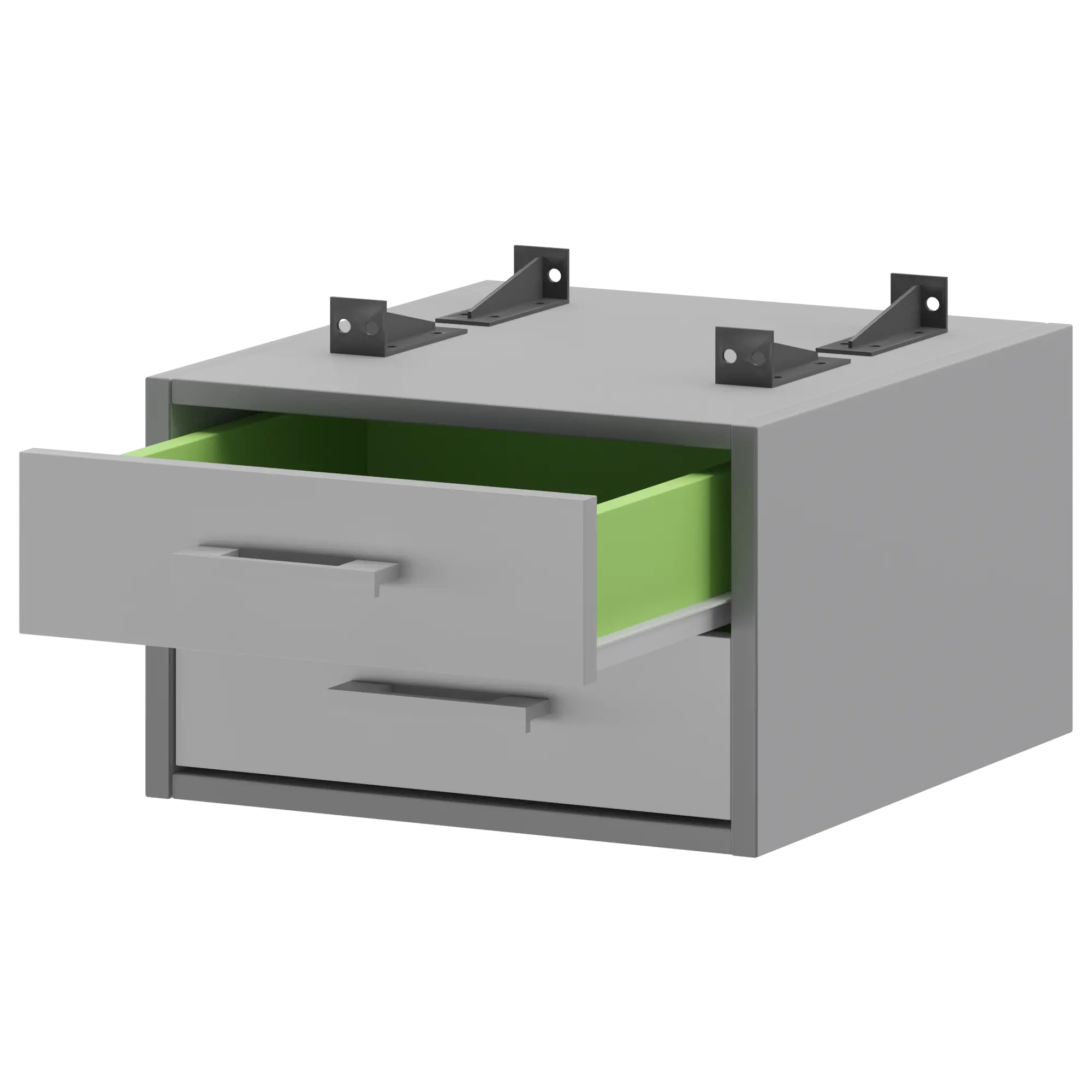 Тумба подвесная для столов на м/каркасе гл.600 мм Арго-М АМТ2-02.60 Серый
