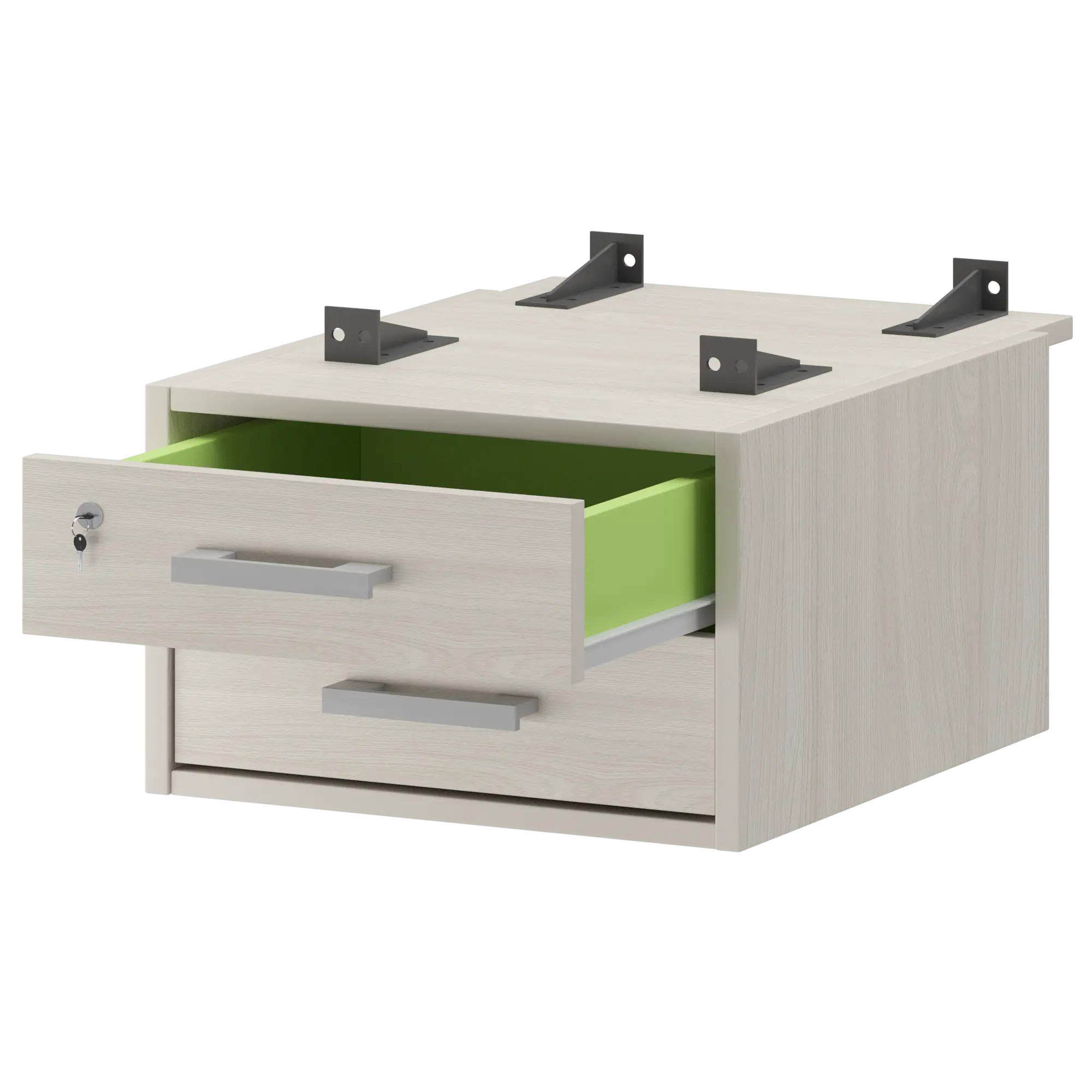 Тумба подвесная для столов на м/каркасе гл.730 мм Арго-М АМТ2-02М.73 Ясень шимо