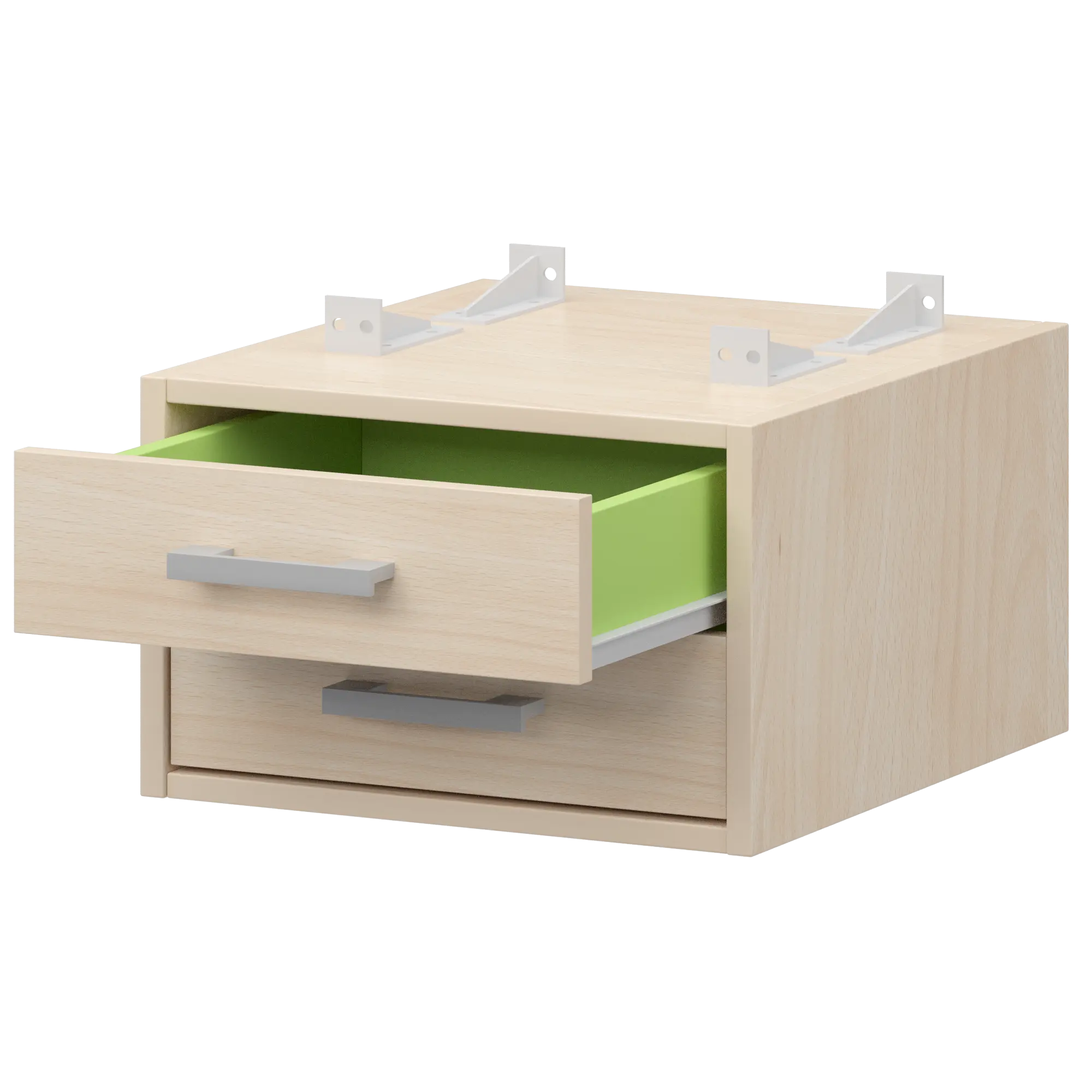 Тумба подвесная для столов на м/каркасе гл.600 мм Арго-М АМТ2-02.60 Бук/Белый