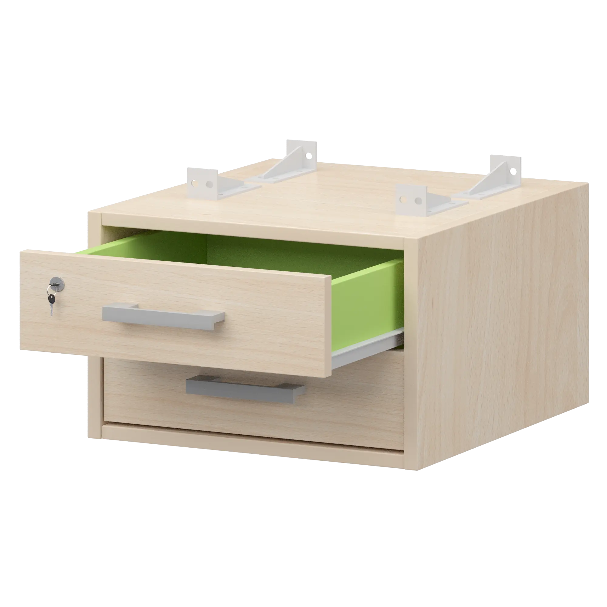 Тумба подвесная для столов на м/каркасе гл.600 мм Арго-М АМТ2-02М.60 Бук/Белый