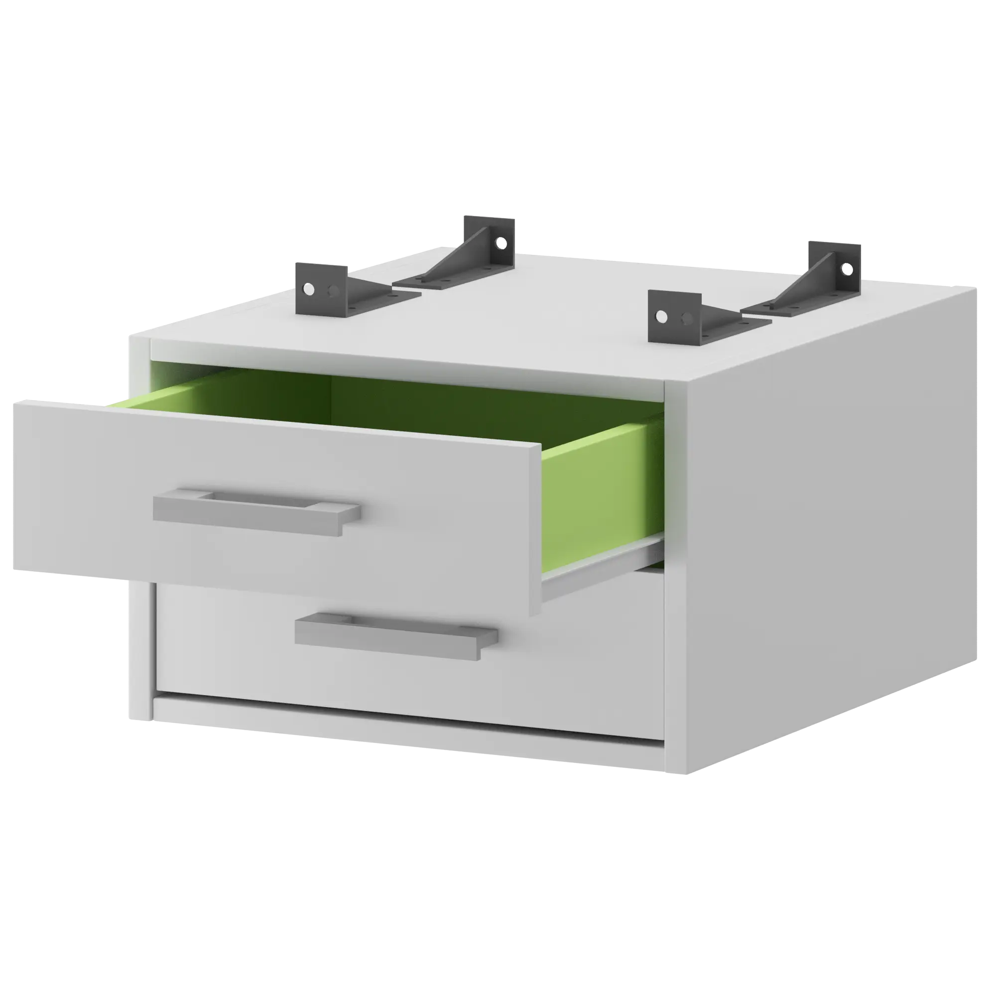 Тумба подвесная для столов на м/каркасе гл.600 мм Арго-М АМТ2-02.60 Белый
