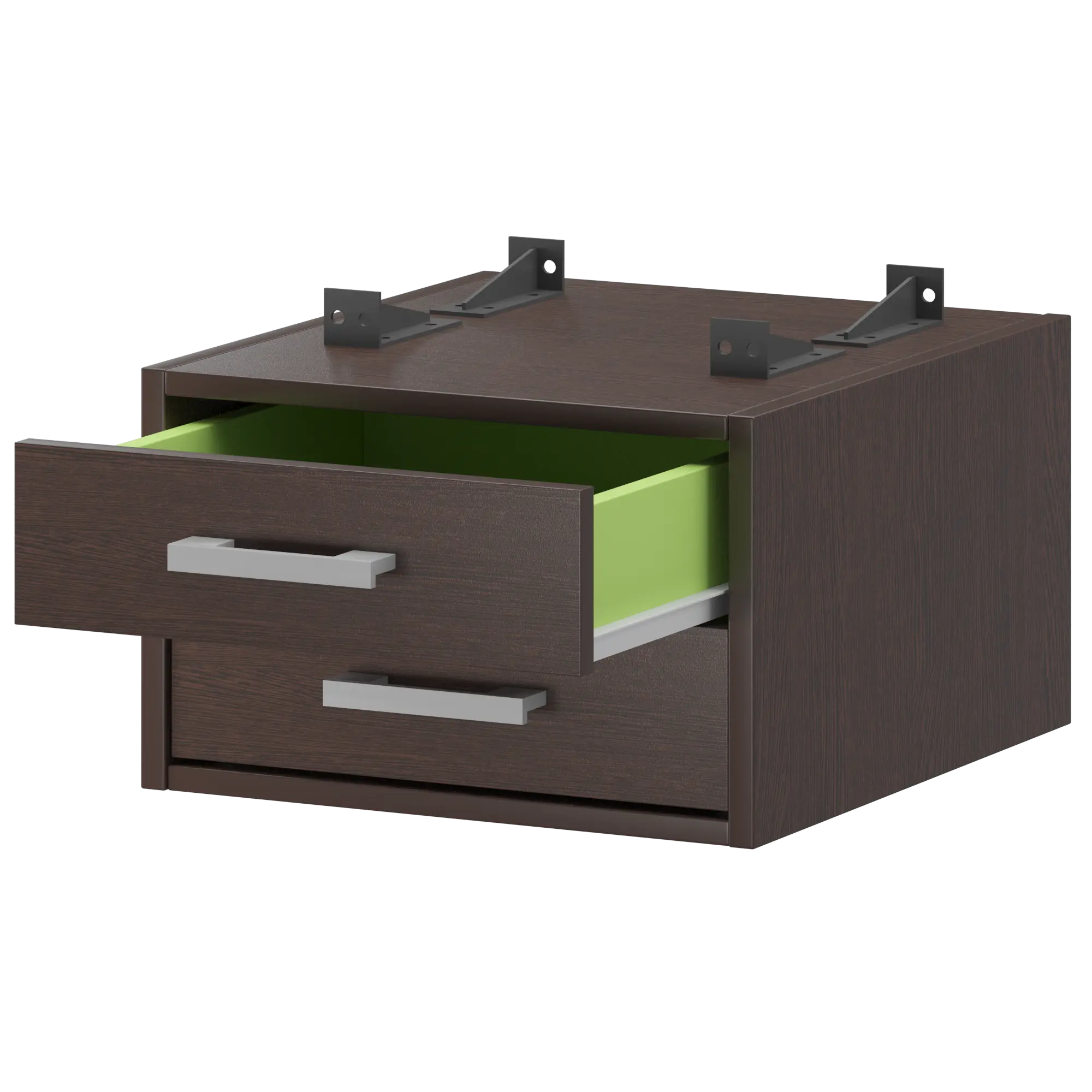 Тумба подвесная для столов на м/каркасе гл.600 мм Арго-М АМТ2-02.60 Дуб венге