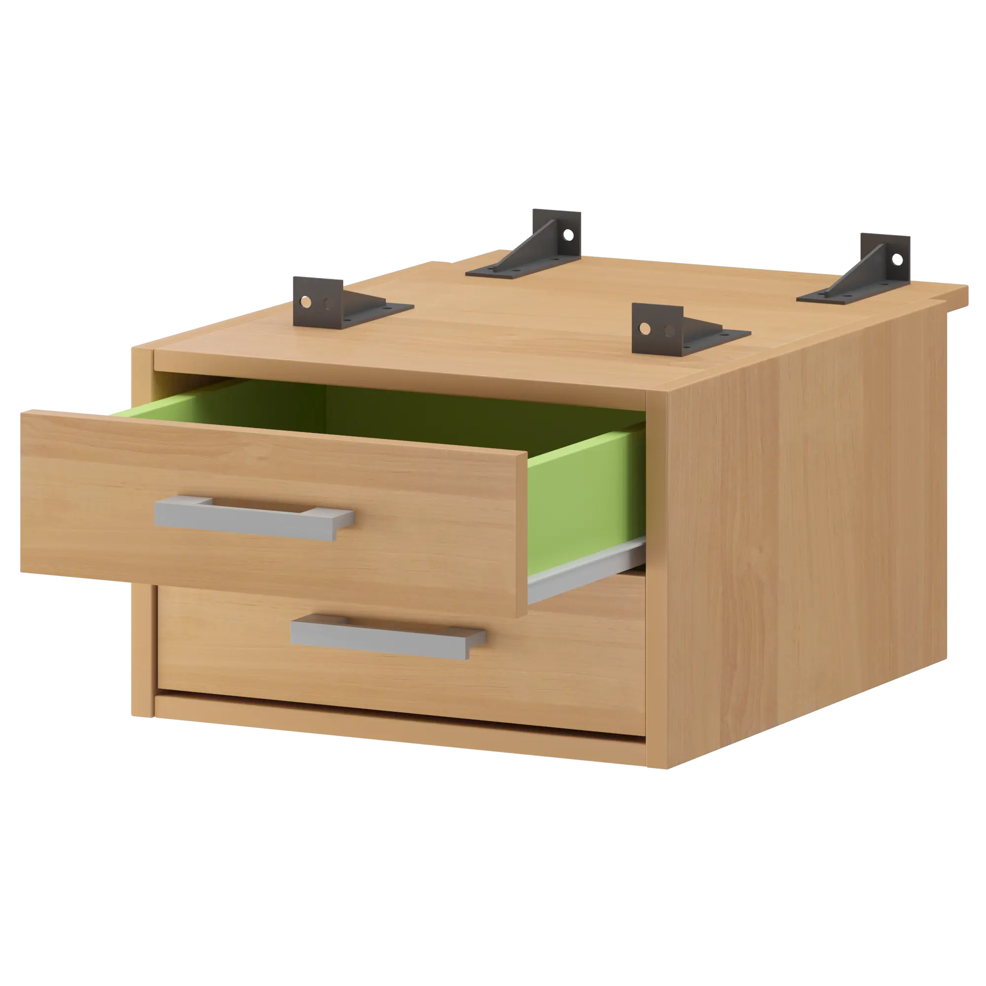 Тумба подвесная для столов на м/каркасе гл.730 мм Арго-М АМТ2-02.73 Ольха