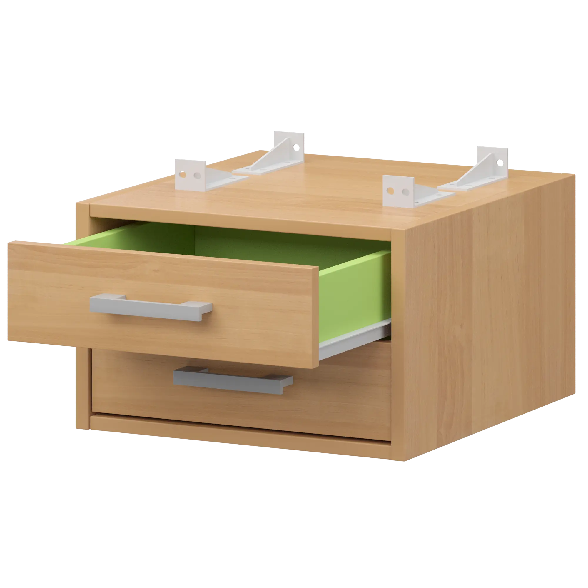 Тумба подвесная для столов на м/каркасе гл.600 мм Арго-М АМТ2-02.60 Ольха/Белый