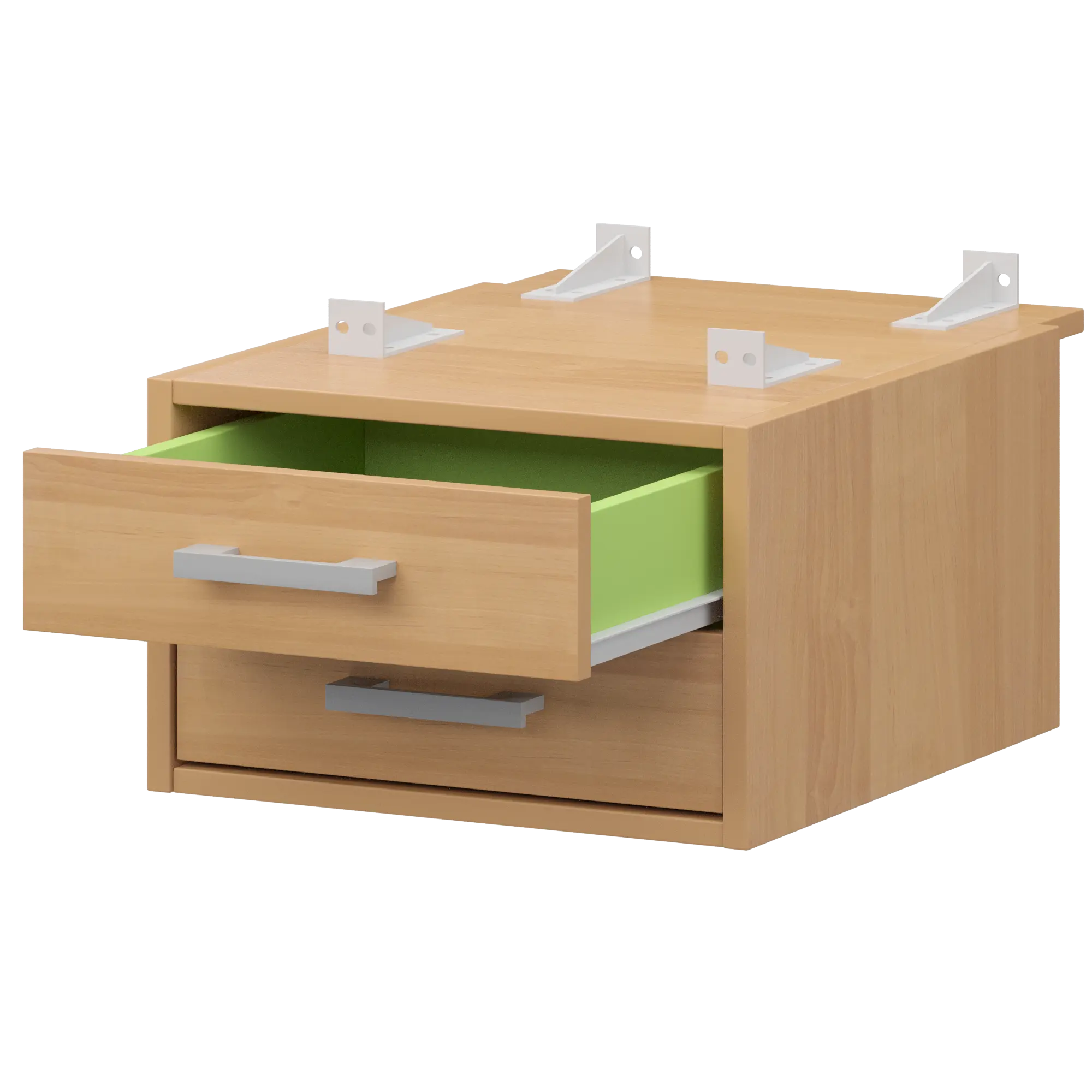 Тумба подвесная для столов на м/каркасе гл.730 мм Арго-М АМТ2-02.73 Ольха/Белый