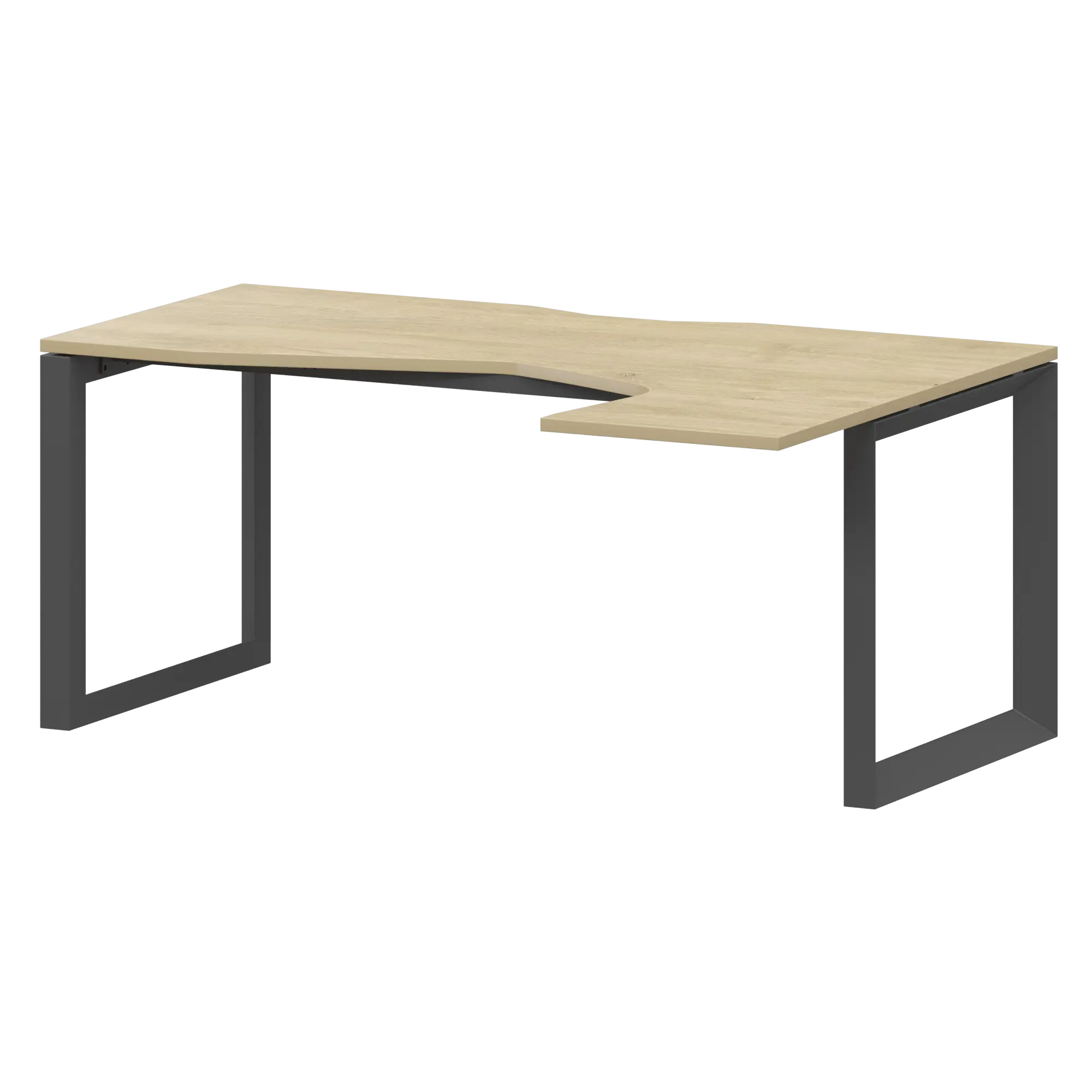 Стол эргономичный правый на металлокаркасе Аргентум-МП НТМП.О-060.ПР Баттл Рок/Антрацит