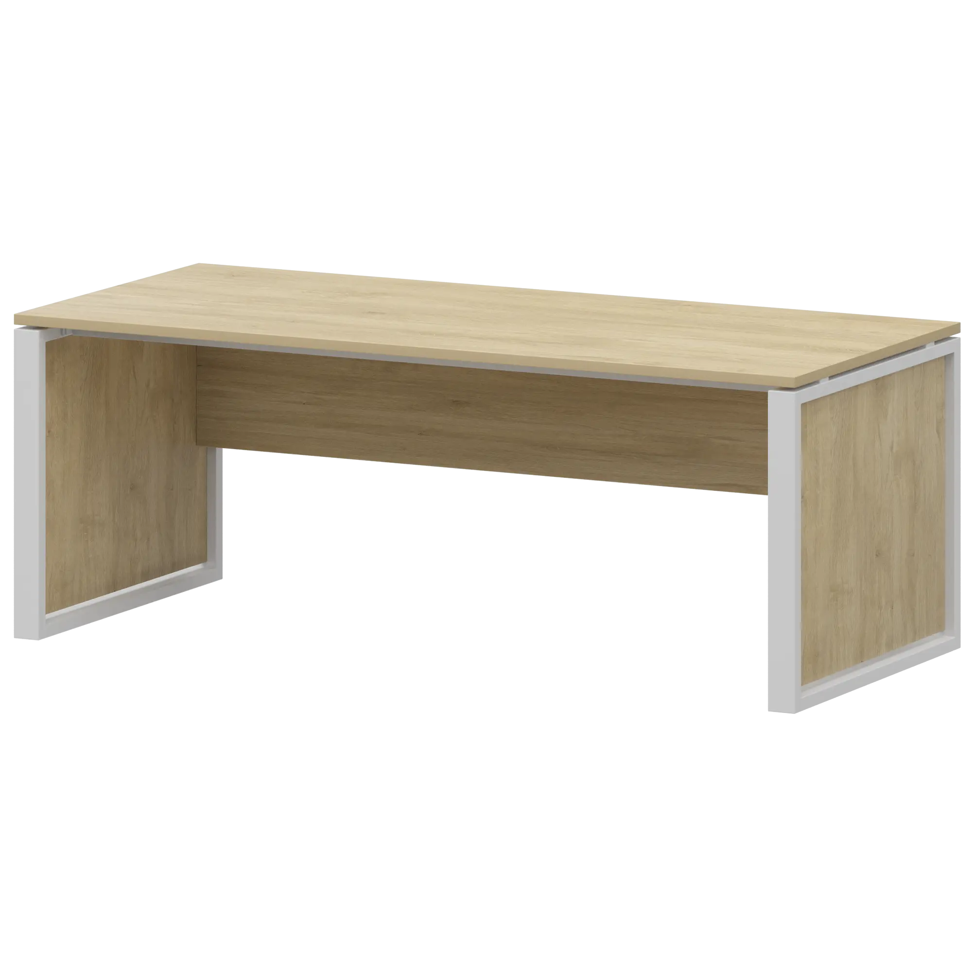 Стол руководителя Аргентум-М НТМ-180-КМК Баттл Рок/Белый