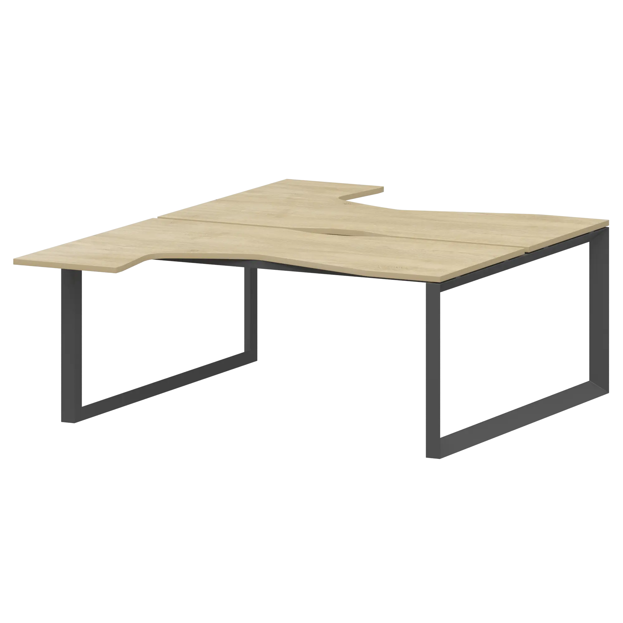 Бенч эргономичный на 2 рабочих места на металлокаркасе Аргентум-МП НТМП.О.Б2-060 Баттл Рок/Антрацит