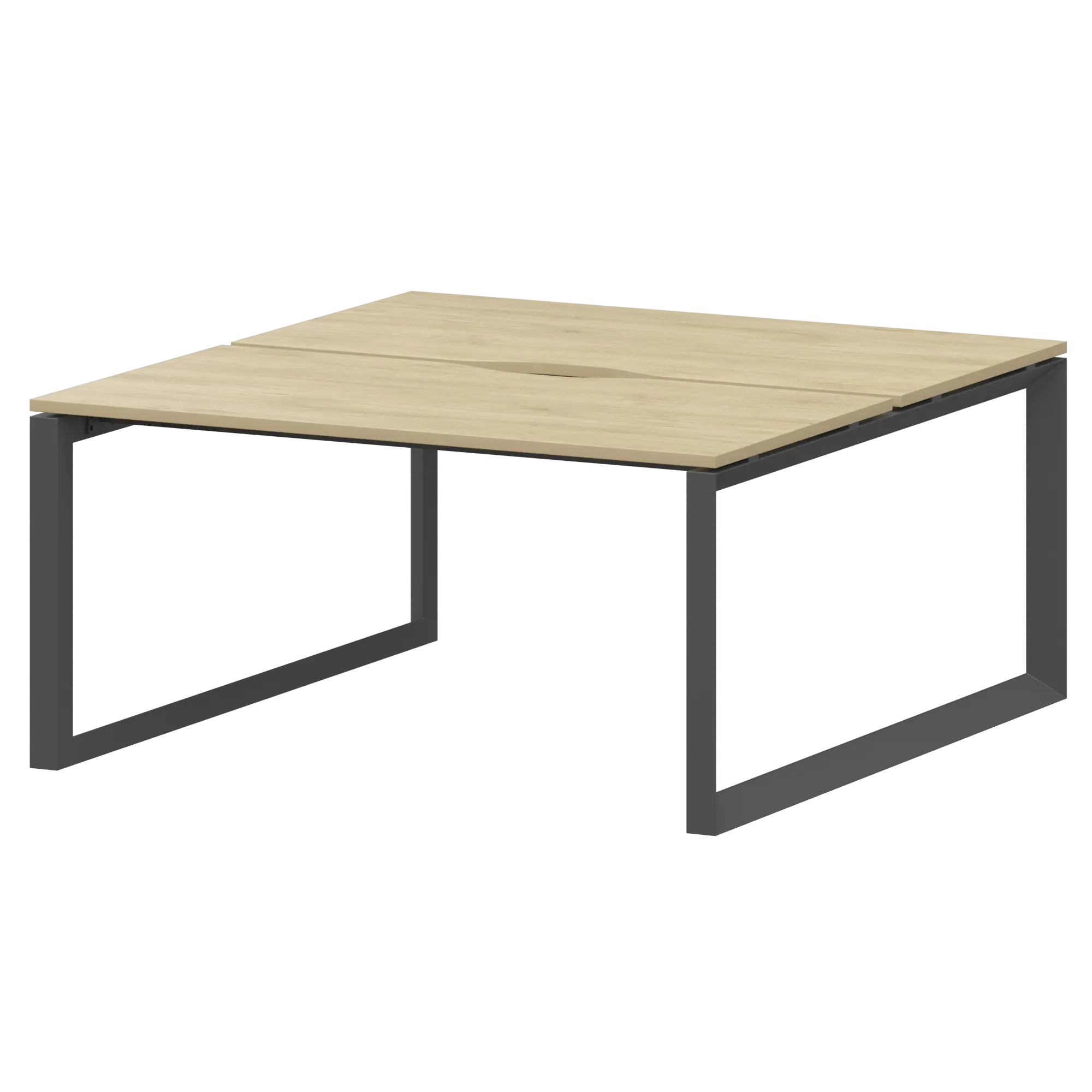 Бенч двойной на 2 рабочих места на металлокаркасе Аргентум-МП НТМП.О.Б2-140 Баттл Рок/Антрацит