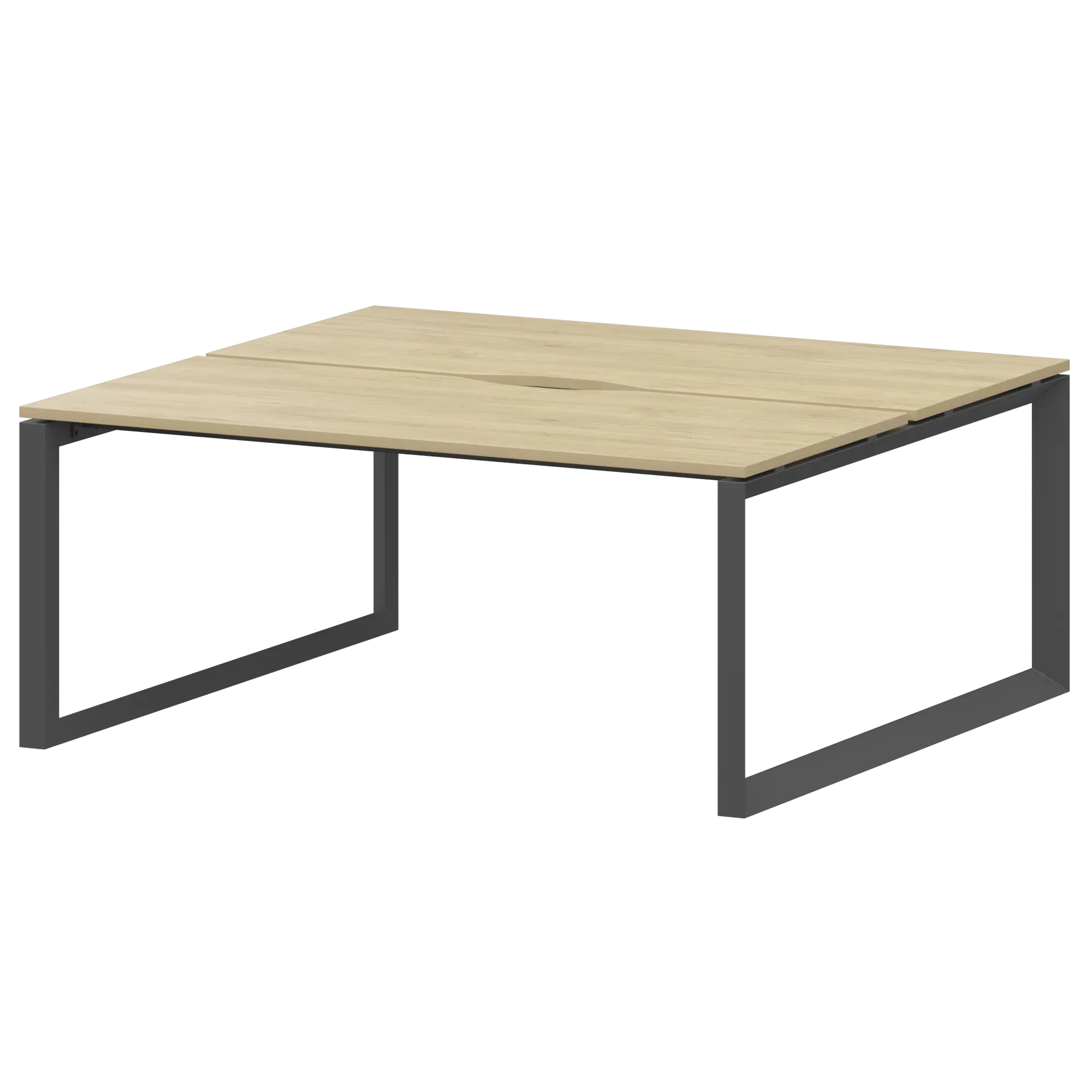 Бенч двойной на 2 рабочих места на металлокаркасе Аргентум-МП НТМП.О.Б2-160 Баттл Рок/Антрацит