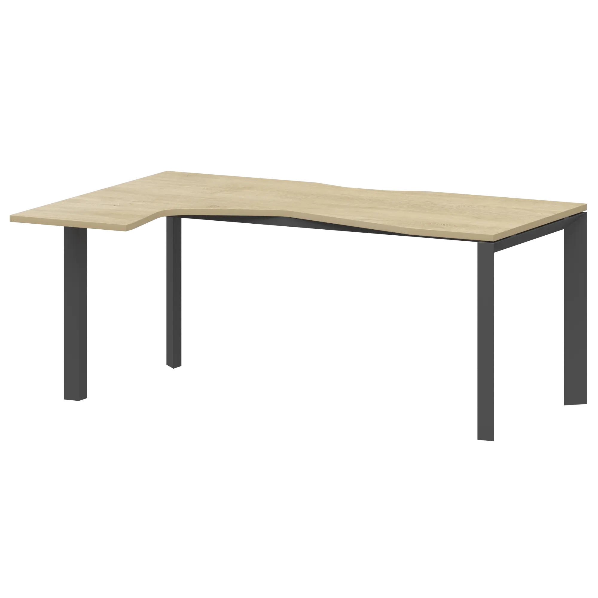 Стол эргономичный левый на металлокаркасе Аргентум-МП НТМП.П-060.ЛВ Баттл Рок/Антрацит