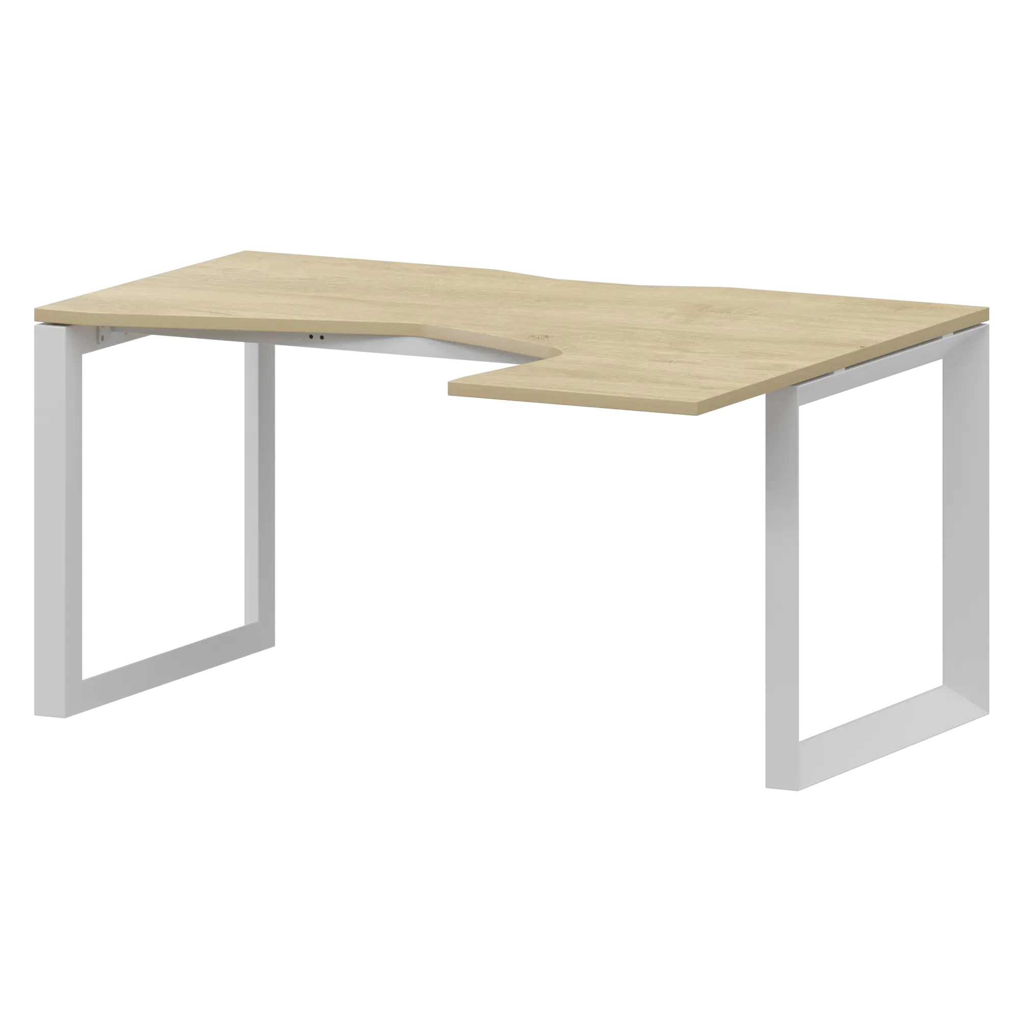 Стол эргономичный правый на металлокаркасе Аргентум-МП НТМП.О-040.ПР Баттл Рок/Белый