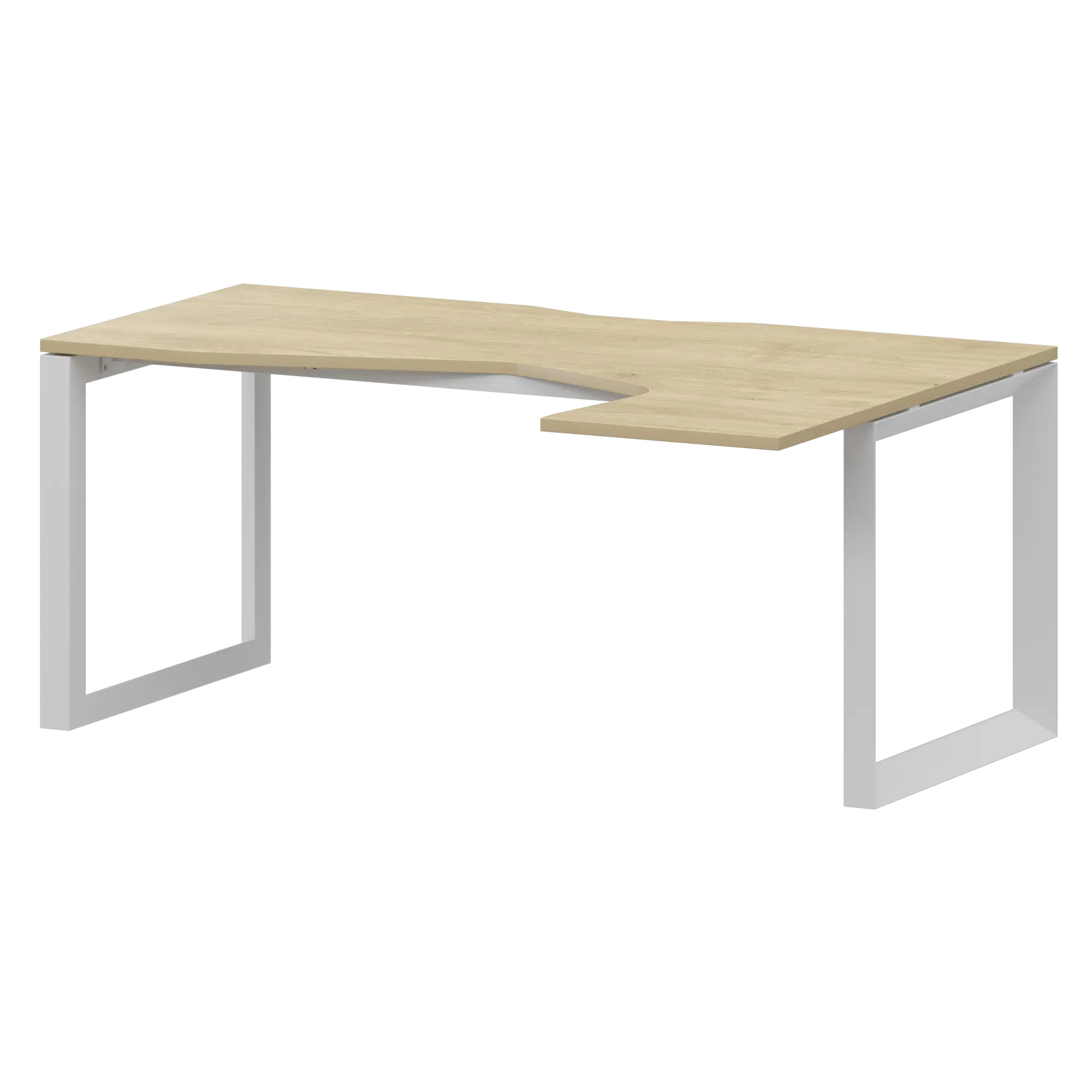 Стол эргономичный правый на металлокаркасе Аргентум-МП НТМП.О-060.ПР Баттл Рок/Белый