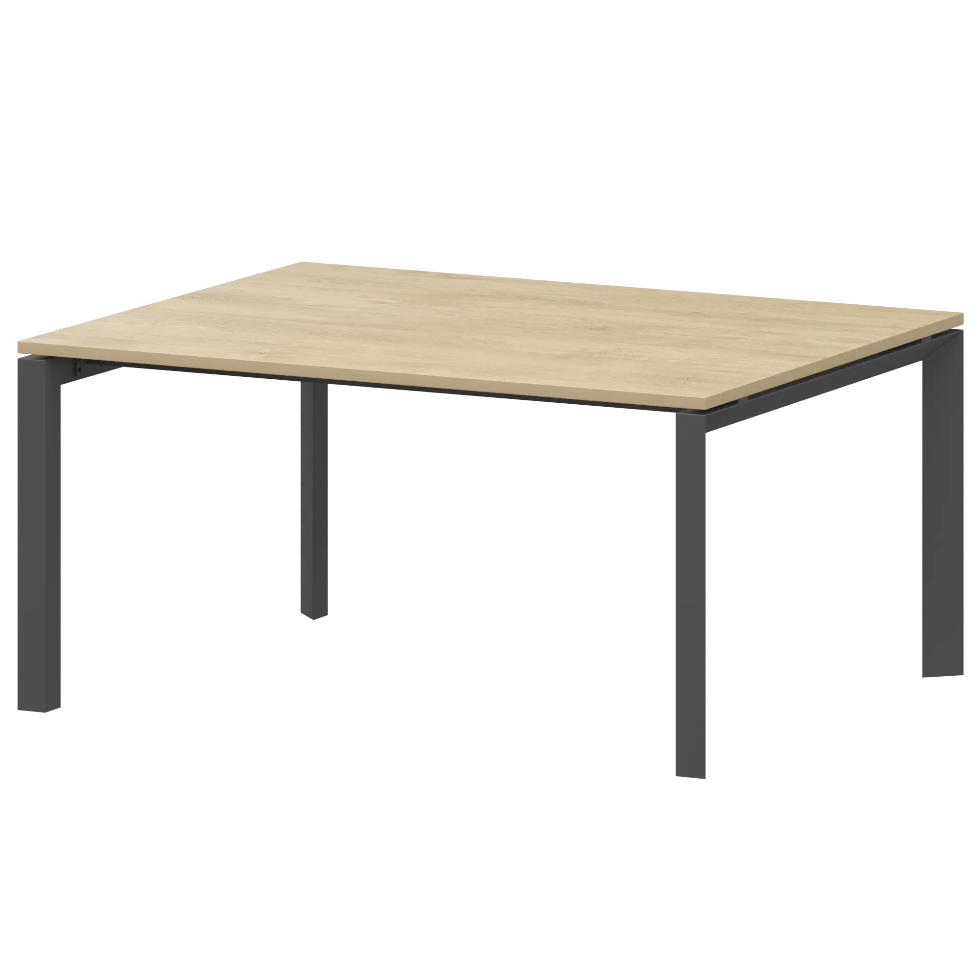 Стол переговорный на металлокаркасе Аргентум-МП НТМП.П.140.11 Баттл Рок/Белый