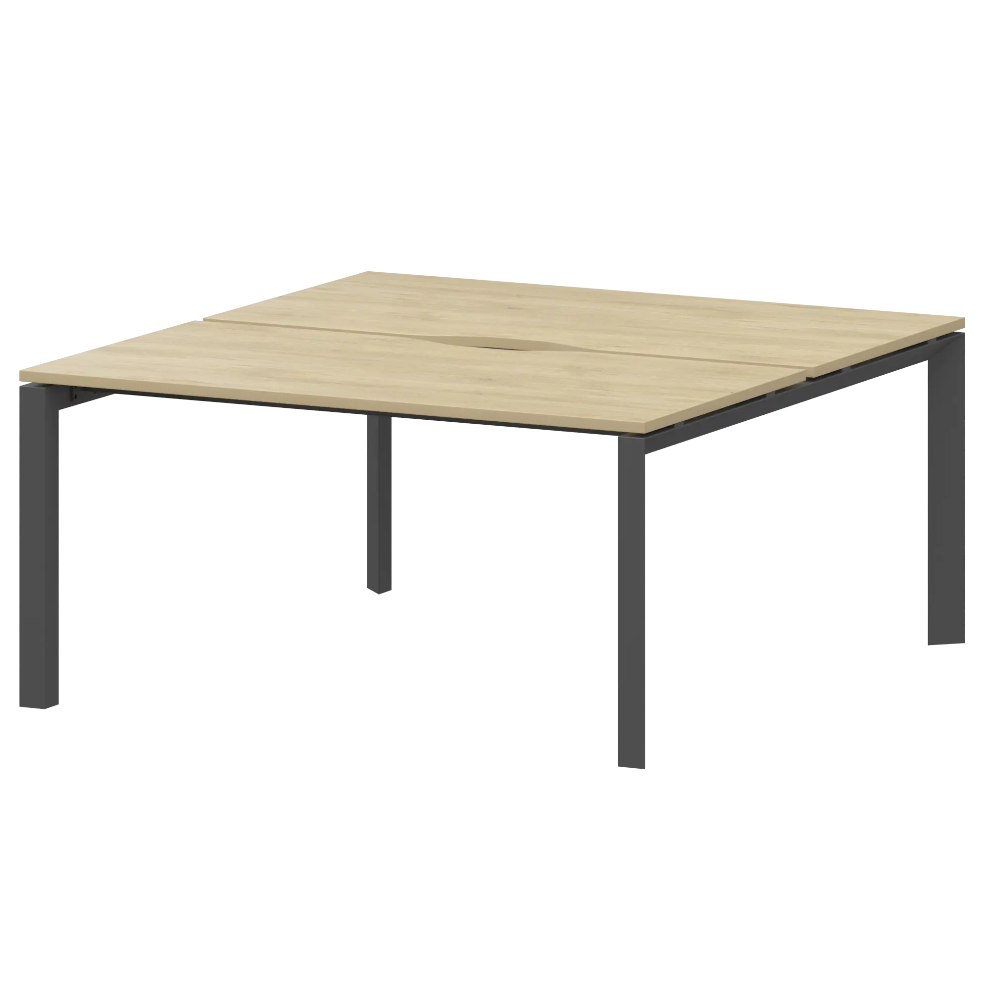 Бенч двойной на 2 рабочих места на металлокаркасе Аргентум-МП НТМП.П.Б2-140 Баттл Рок/Антрацит