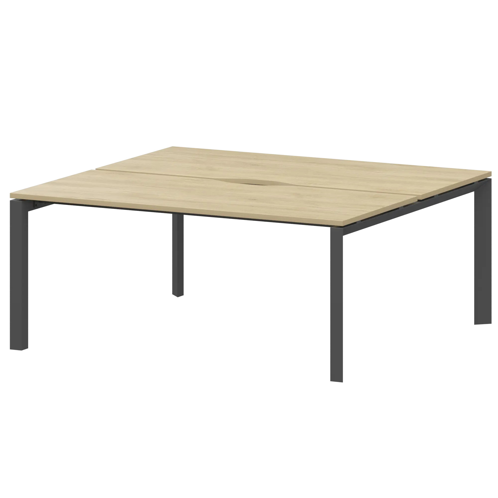 Бенч двойной на 2 рабочих места на металлокаркасе Аргентум-МП НТМП.П.Б2-160 Баттл Рок/Антрацит