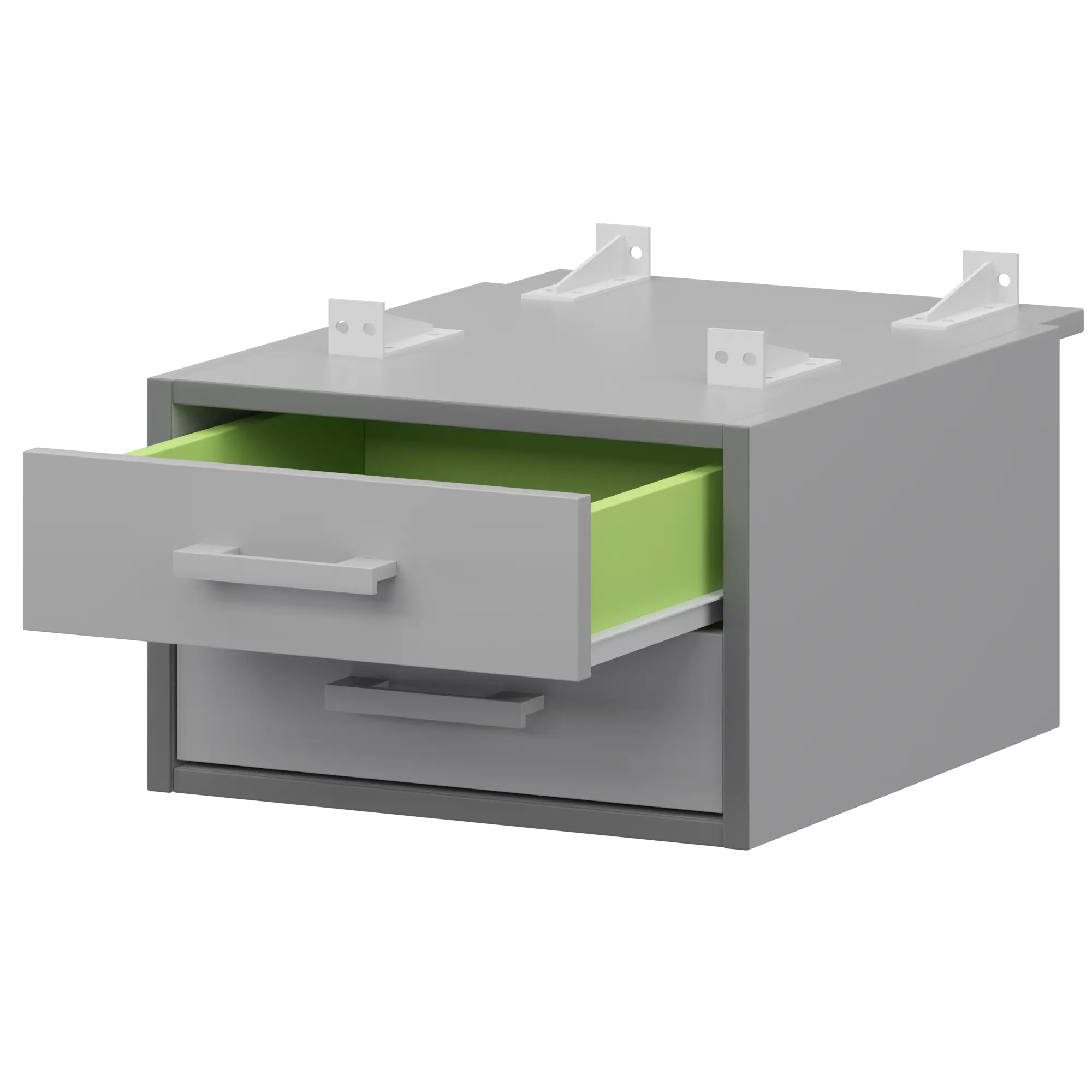 Тумба подвесная для столов на м/каркасе гл.730 мм Арго-М АМТ2-02.73 Серый/Белый