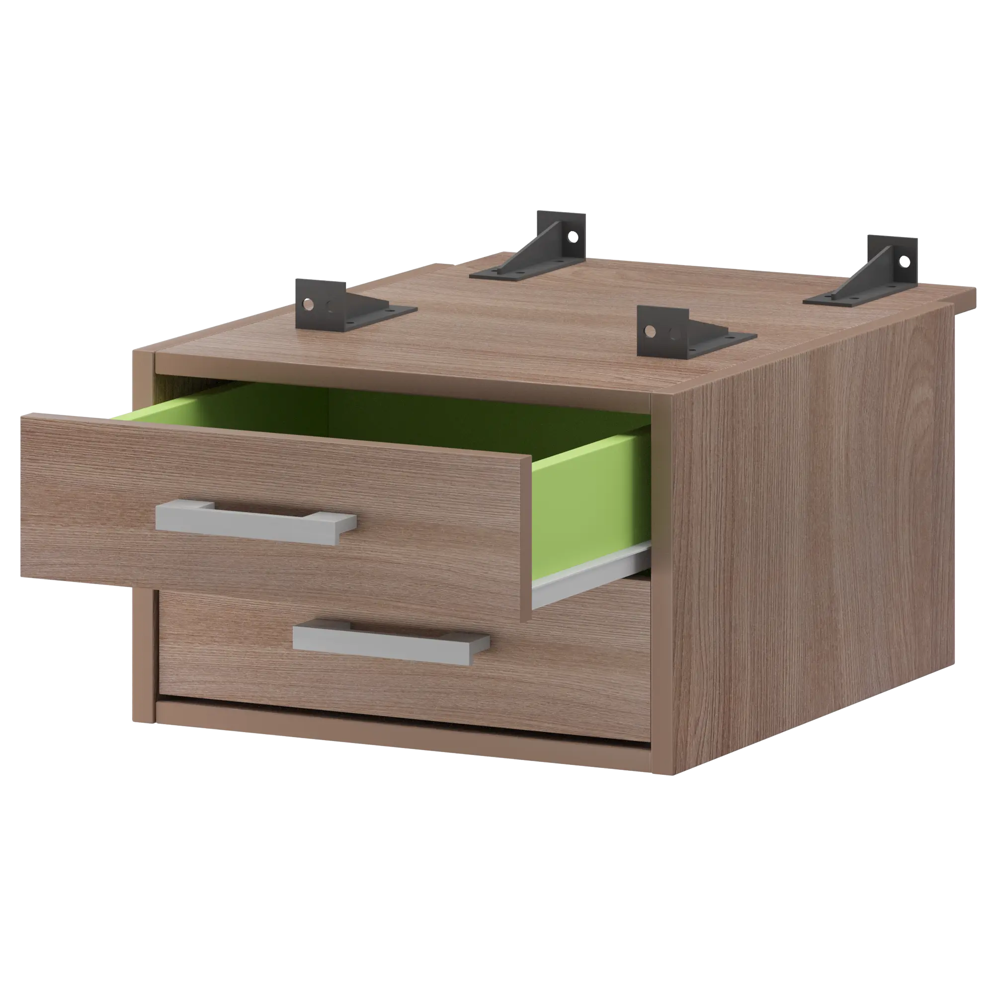 Тумба подвесная для столов на м/каркасе гл.730 мм Арго-М АМТ2-02.73 Темный шимо