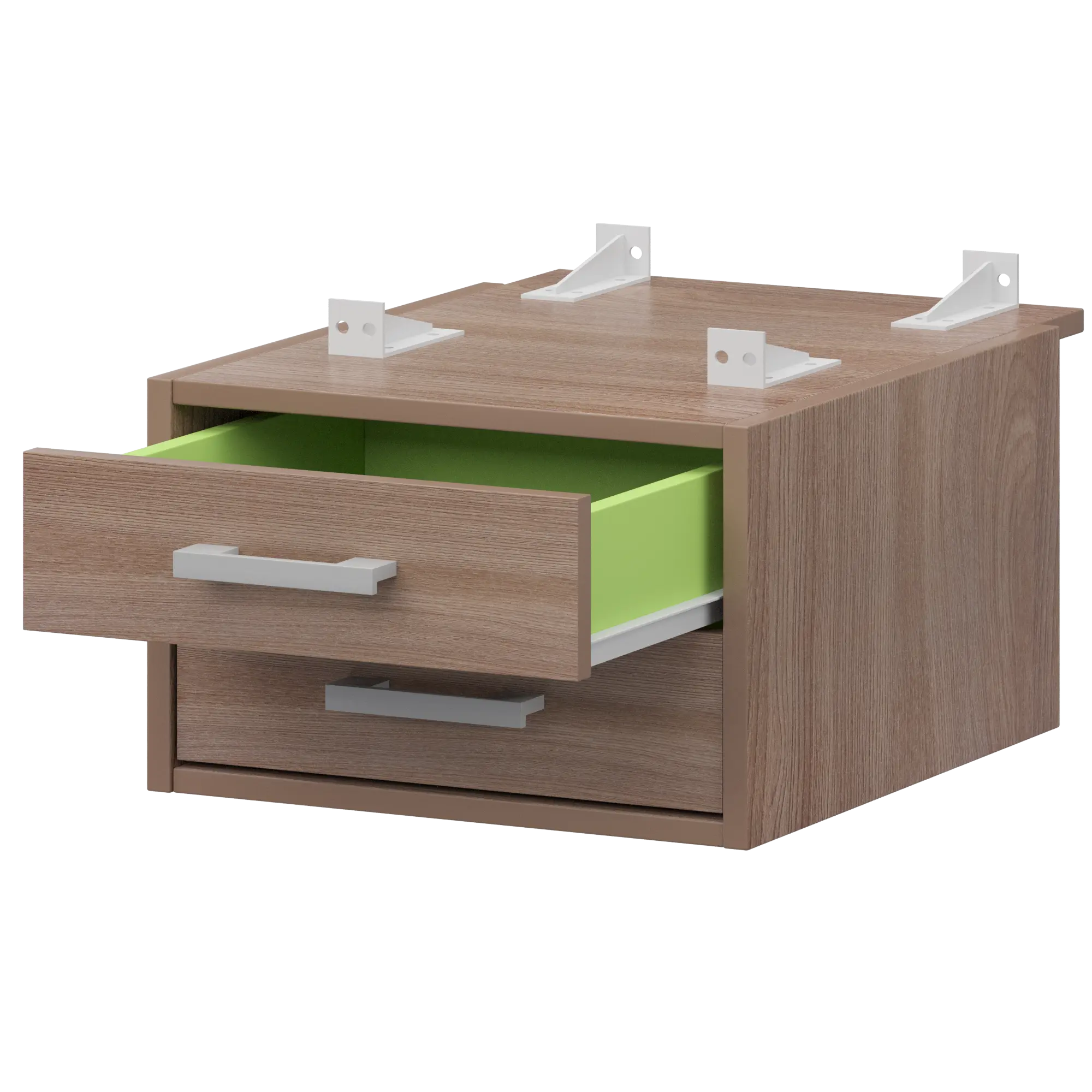 Тумба подвесная для столов на м/каркасе гл.730 мм Арго-М АМТ2-02.73 Темный шимо/Белый