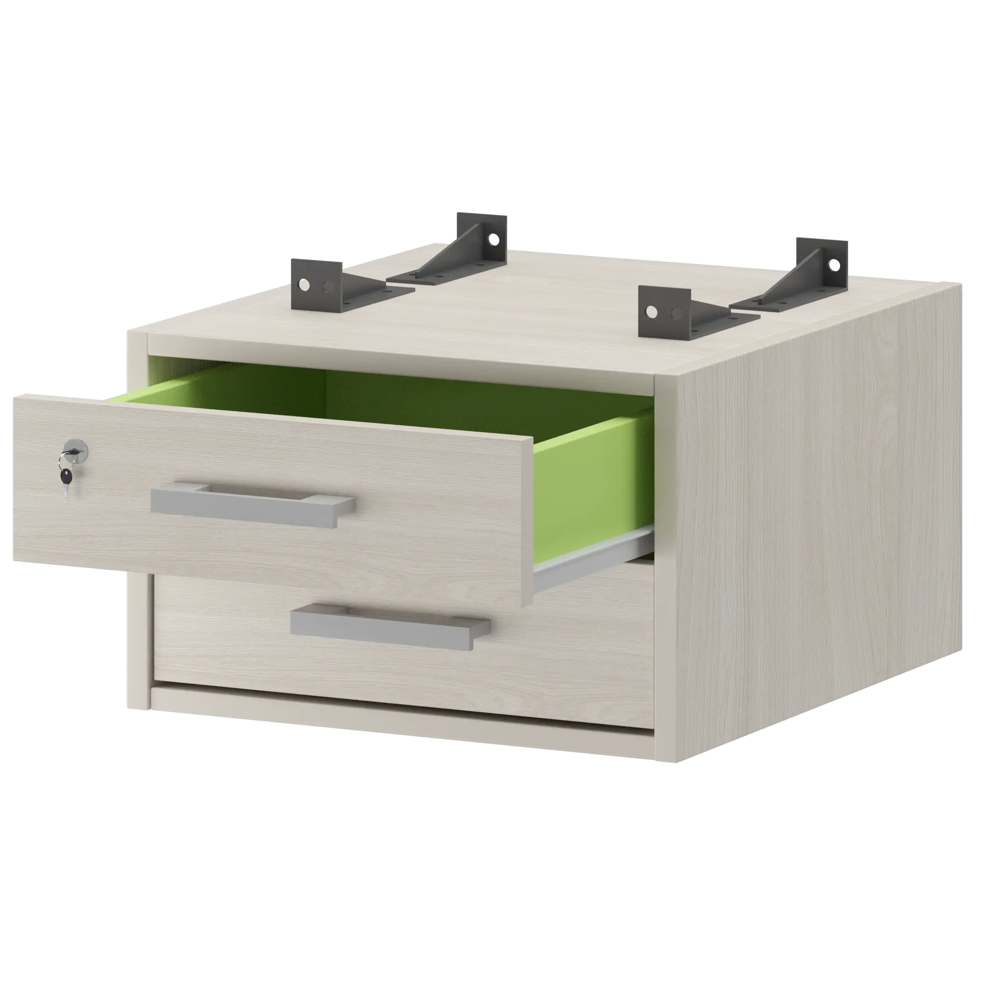 Тумба подвесная для столов на м/каркасе гл.600 мм Арго-М АМТ2-02М.60 Ясень шимо