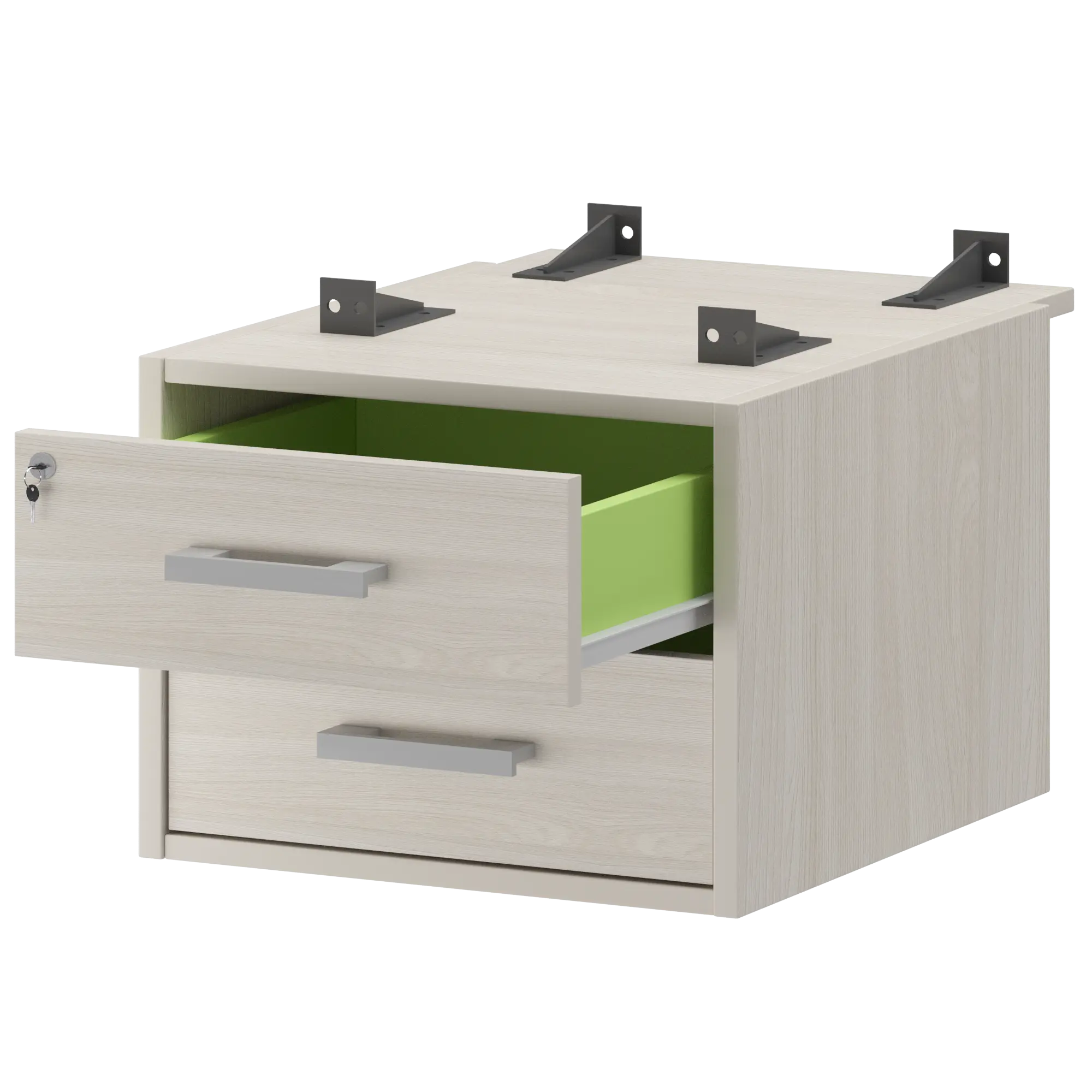 Тумба подвесная для столов на м/каркасе гл.730 мм Арго-М АМТ2-02Ц.73 Ясень шимо