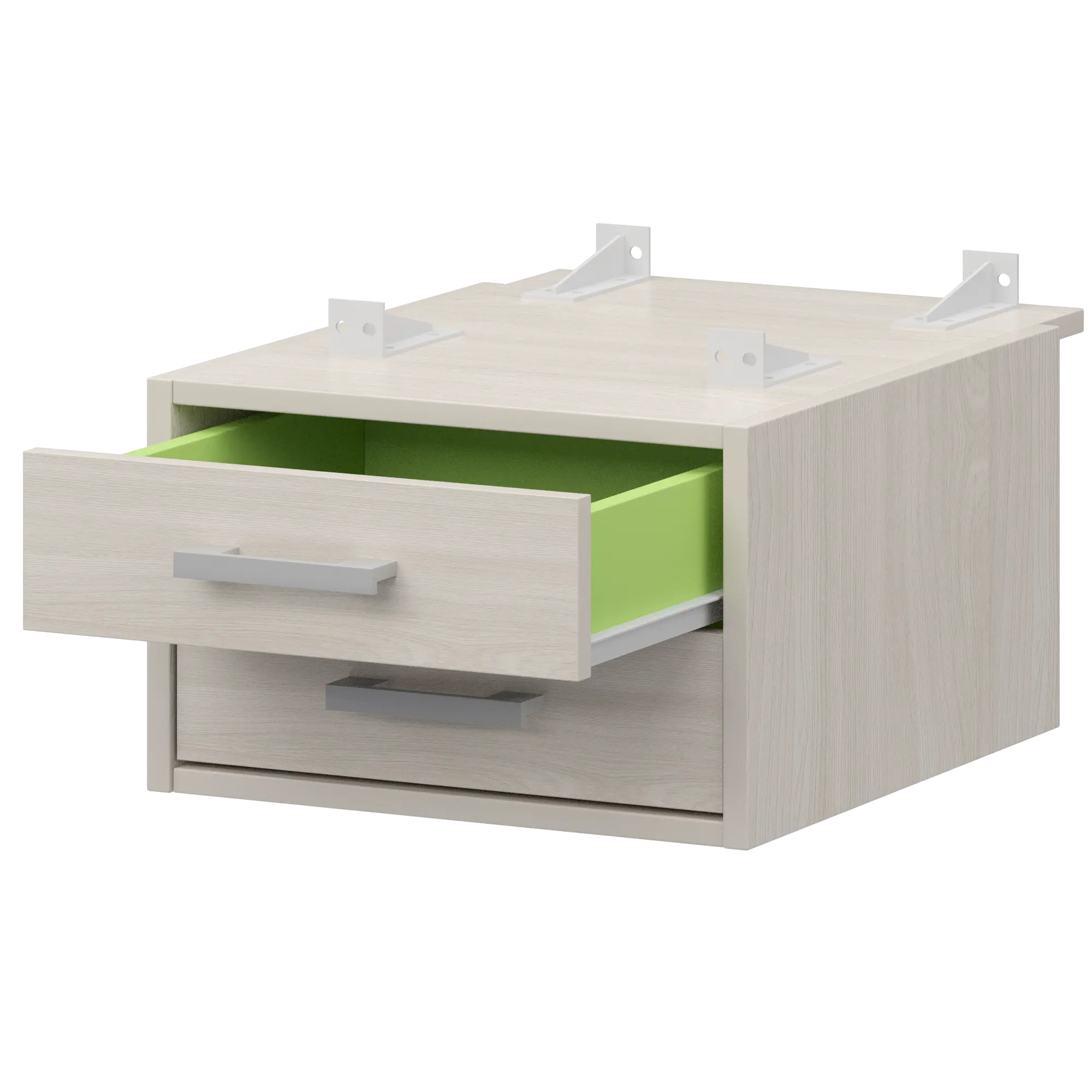 Тумба подвесная для столов на м/каркасе гл.730 мм Арго-М АМТ2-02.73 Ясень шимо/Белый