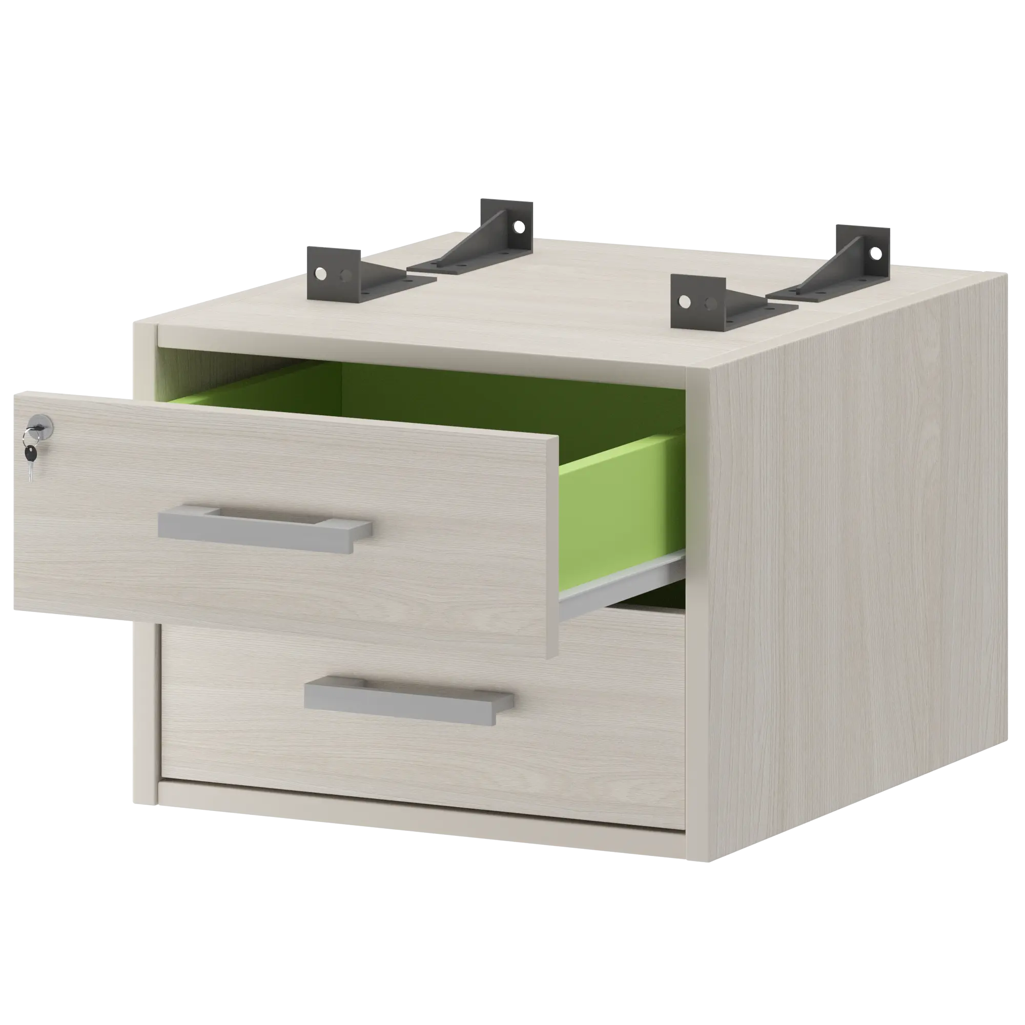 Тумба подвесная для столов на м/каркасе гл.600 мм Арго-М АМТ2-02Ц.60 Ясень шимо