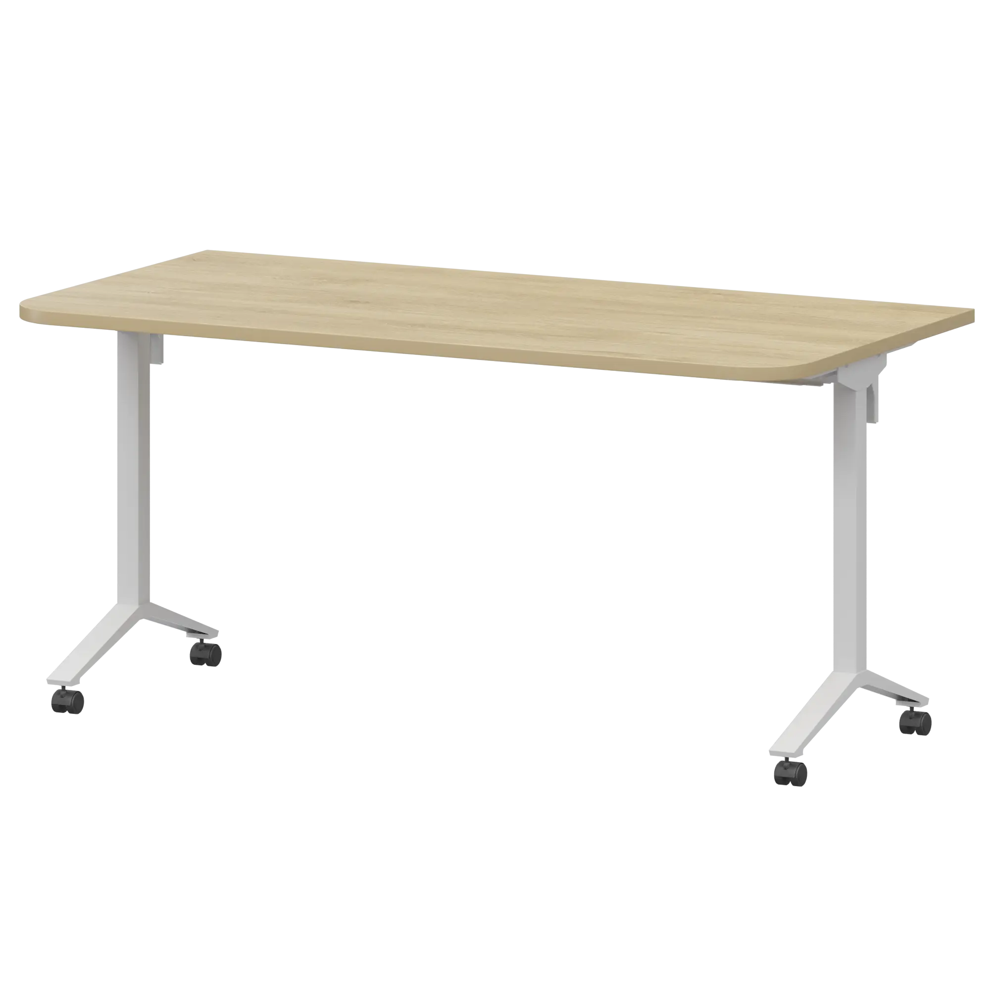 Стол мобильный складной радиусный Моби МБ25-140.70Р Баттл Рок/Белый