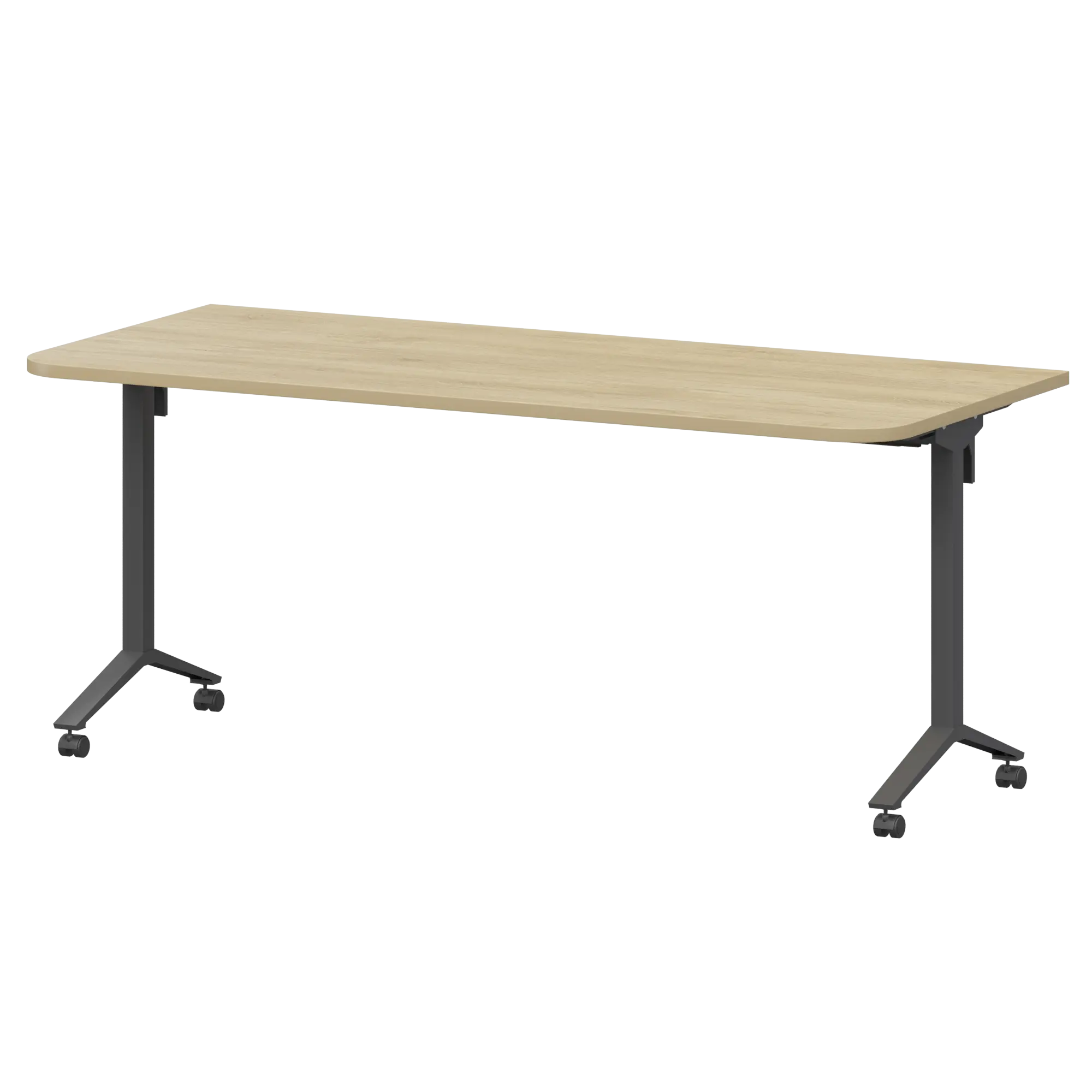 Стол мобильный складной радиусный Моби МБ25-160.70Р Баттл Рок/Антрацит