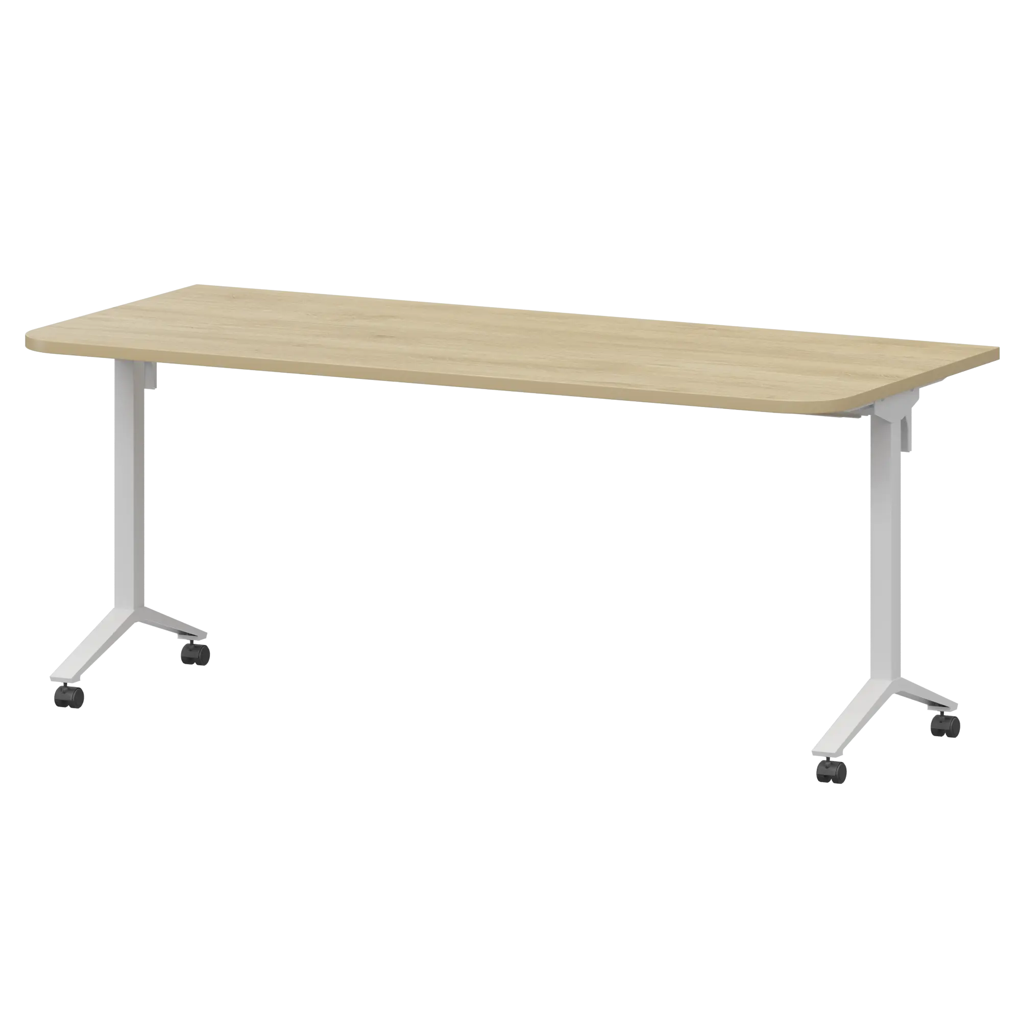 Стол мобильный складной радиусный Моби МБ25-160.70Р Баттл Рок/Белый