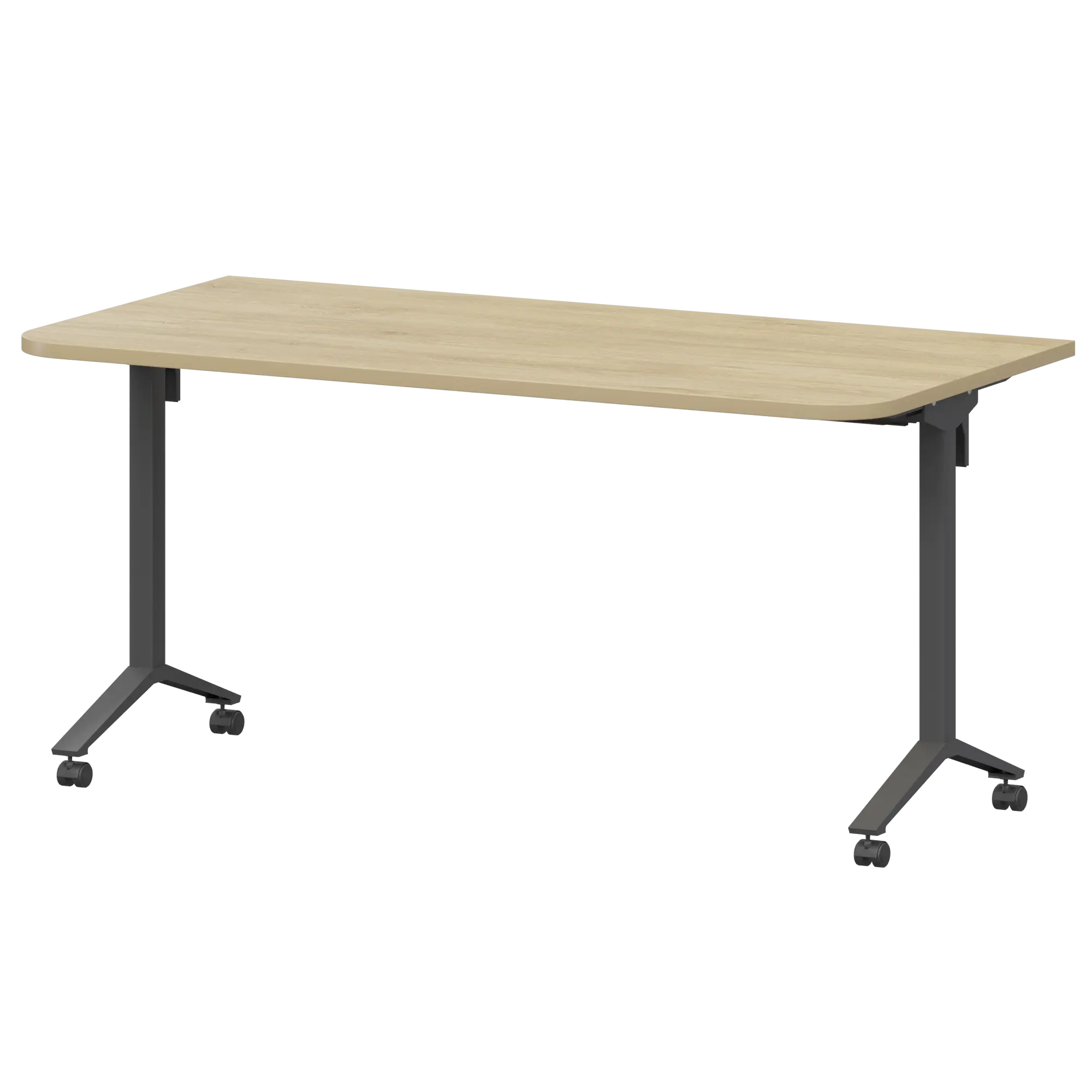 Стол мобильный складной радиусный Моби МБ25-140.70Р Баттл Рок/Антрацит