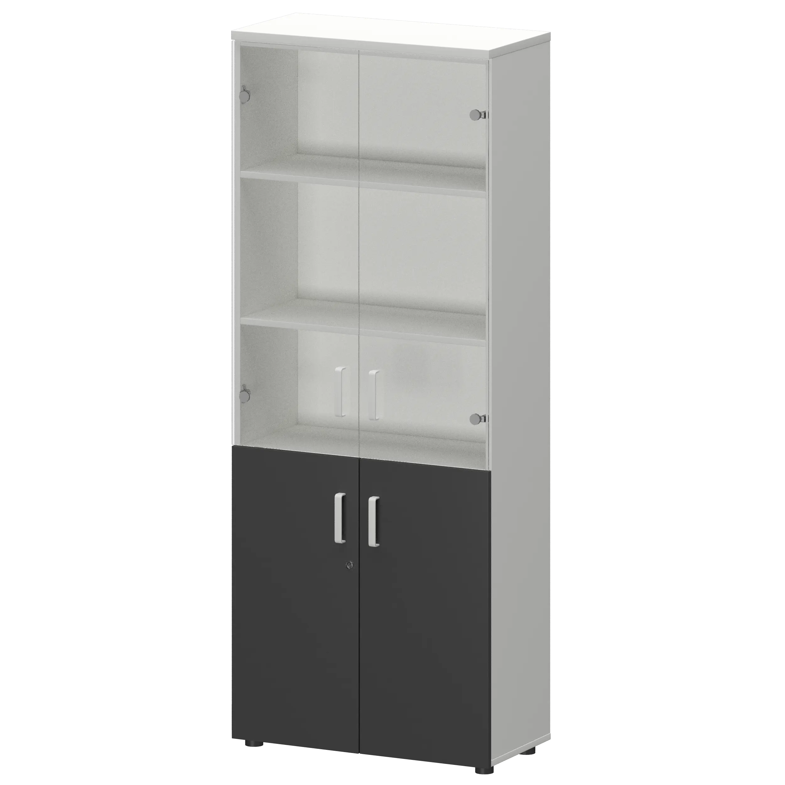 Шкаф Смарт СМШ-58ДС Тип1 Белый/Графит