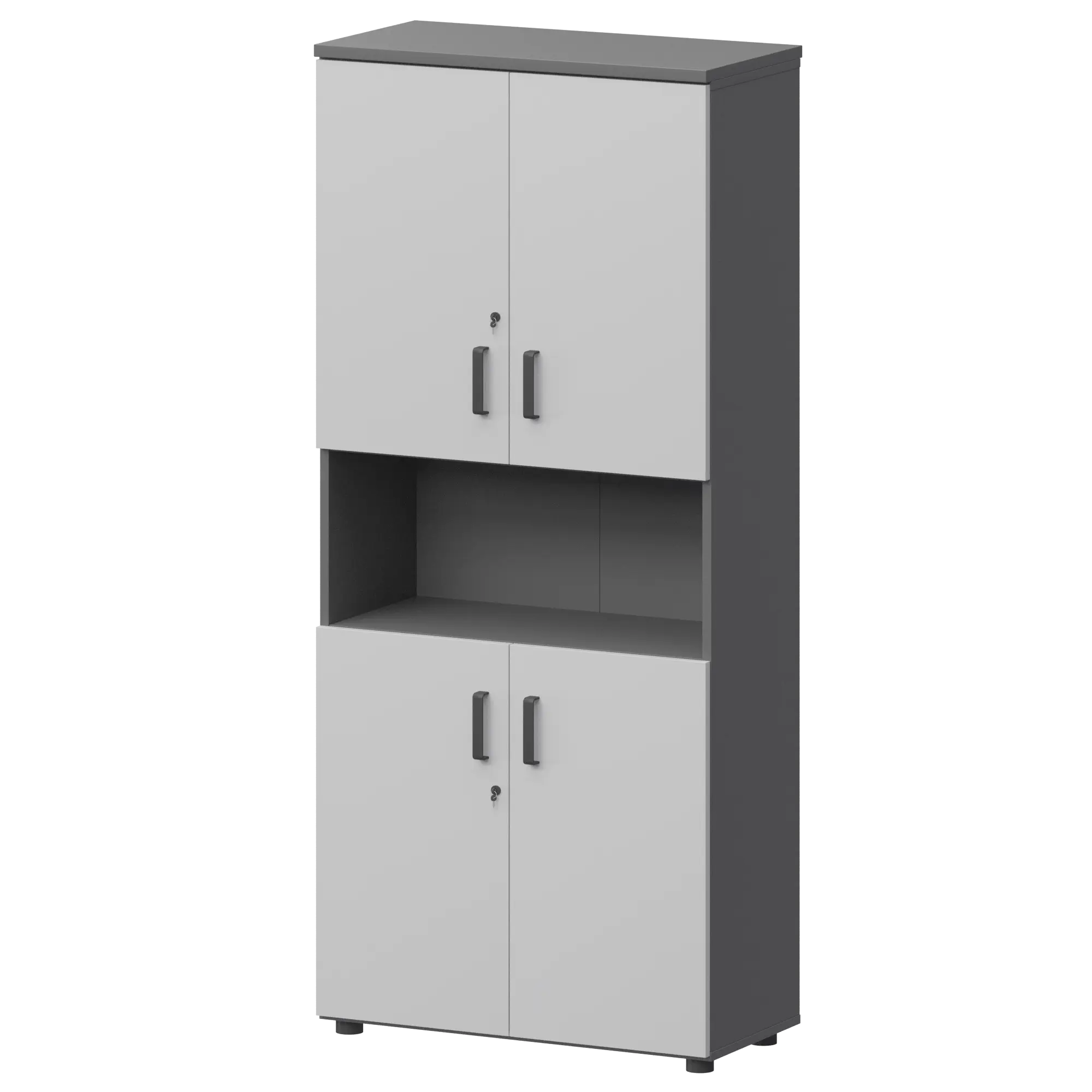 Шкаф Смарт СМШ-58Д4 Тип1 Графит/Белый