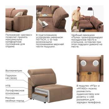 Диван "Монреаль 3П" (10 категория ткани)