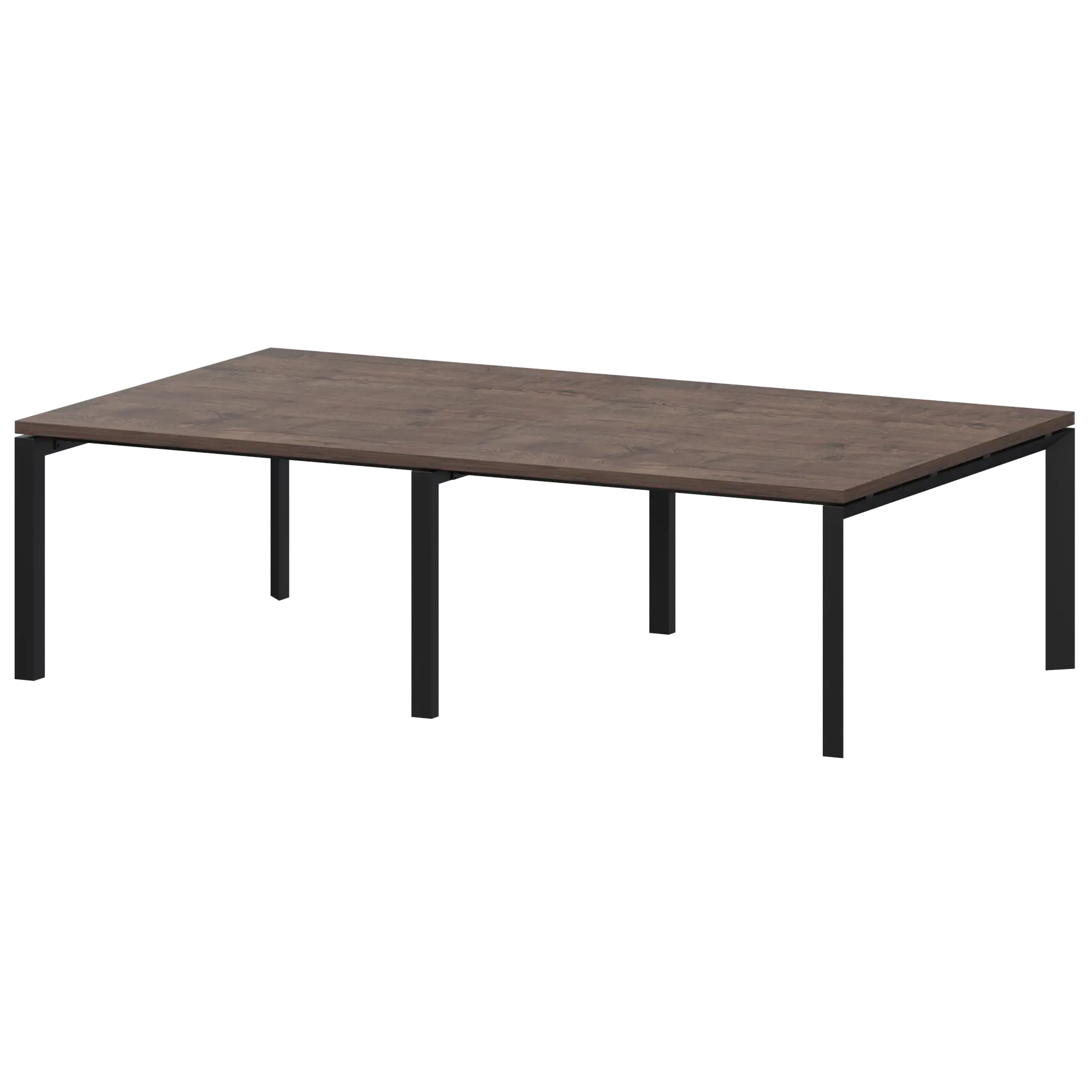 Стол переговорный на металлокаркасе Акцент КТМ-24.14.38 Дуб апрель/Черный