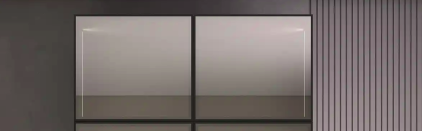 Антресоль 2-х дверная со стеклом низкая