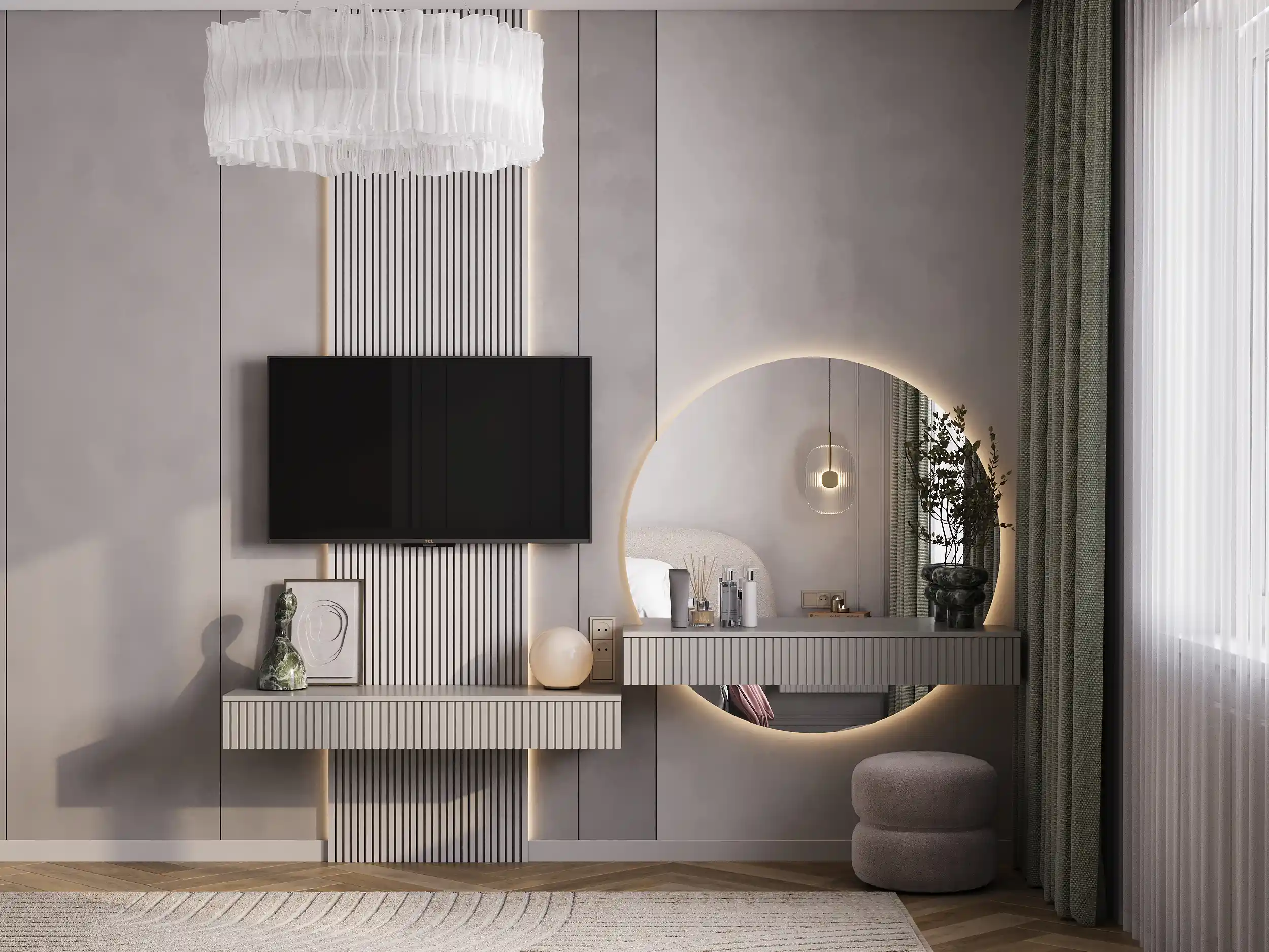 Консоль низкая с 2 ящиками