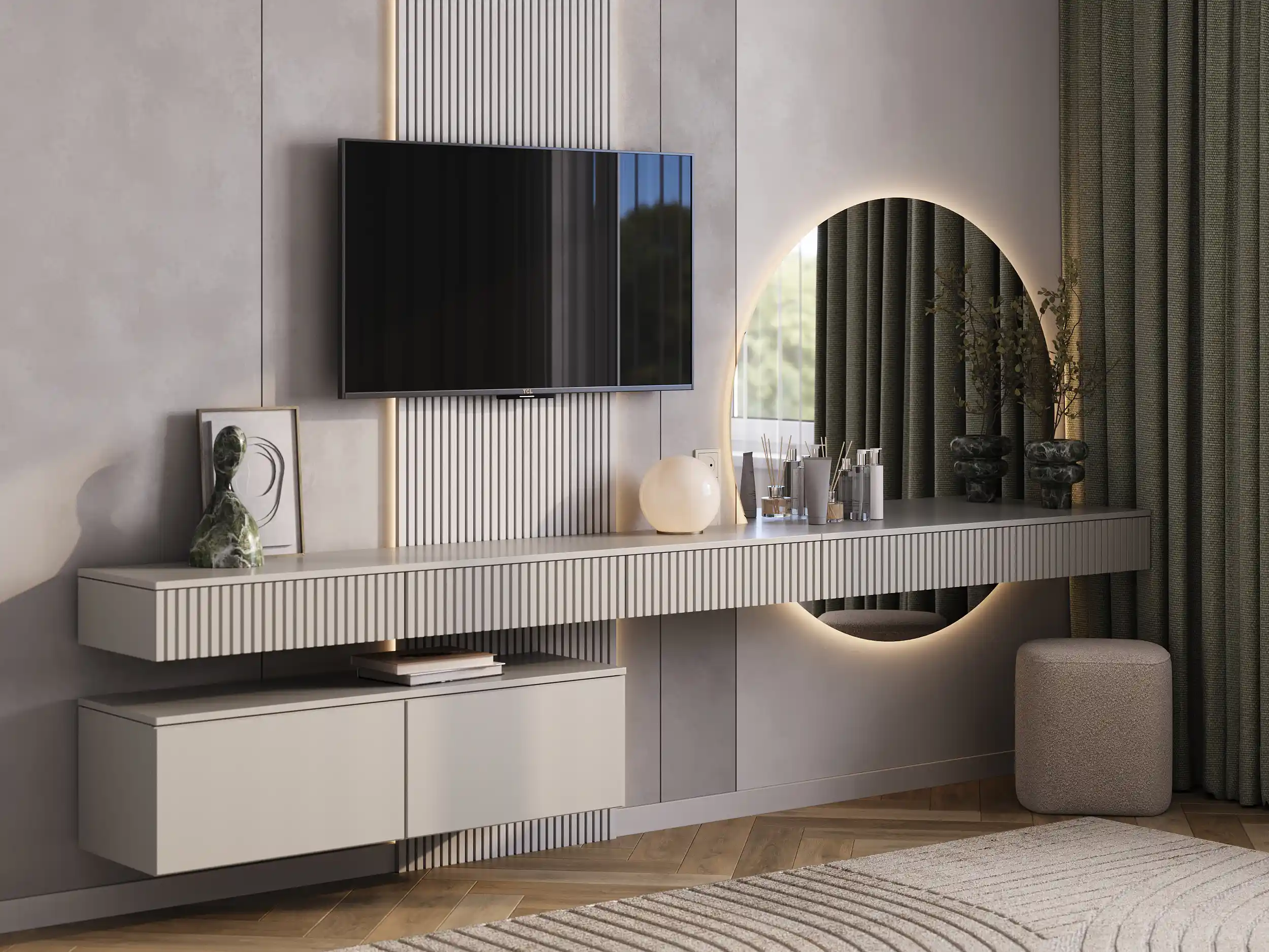 Консоль высокая с 3 ящиками