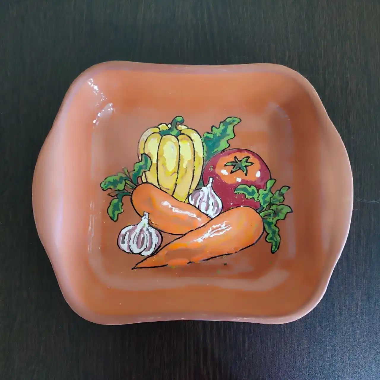 Керамическая форма с ручками квадратная