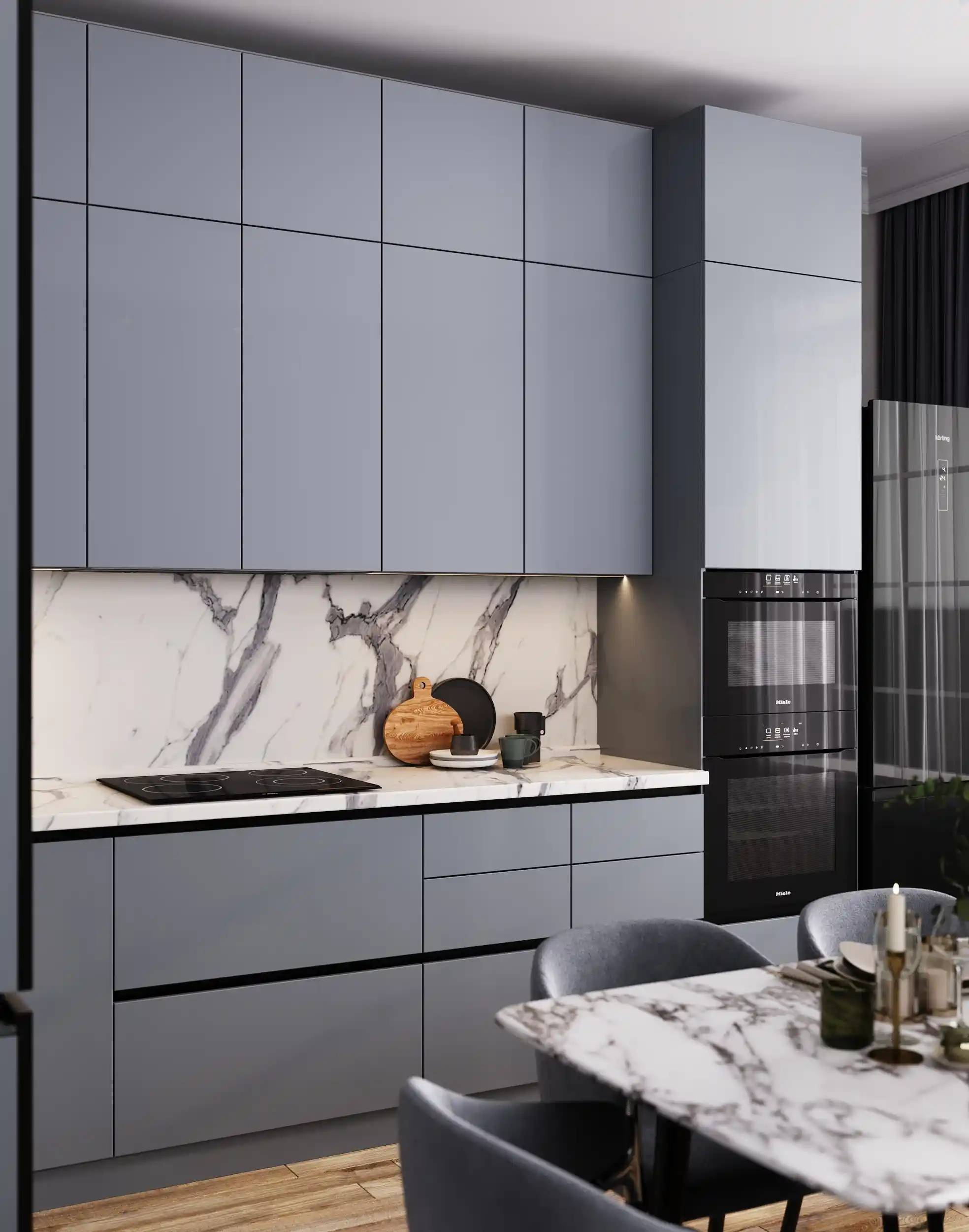 Кухня Ройс Серый шифер