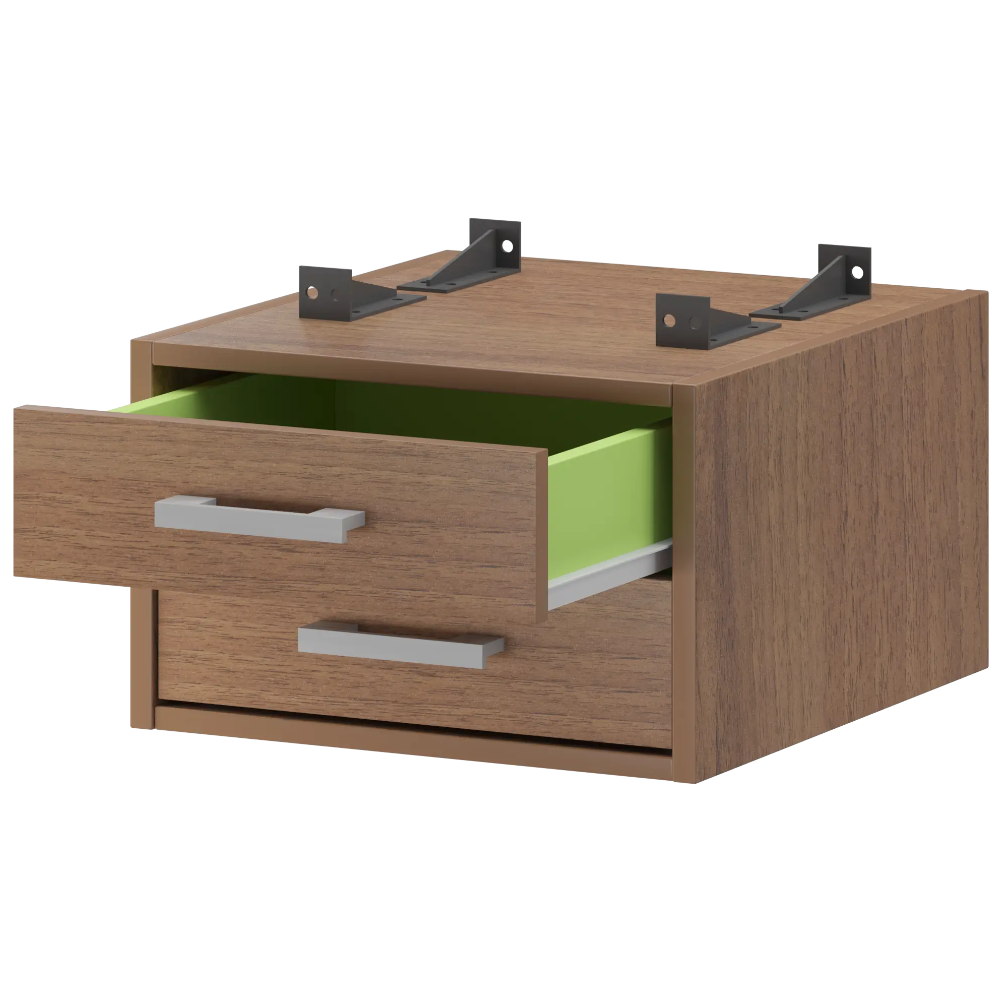 Тумба подвесная для столов на м/каркасе гл.600 мм Арго-М АМТ2-02.60 Орех гварнери