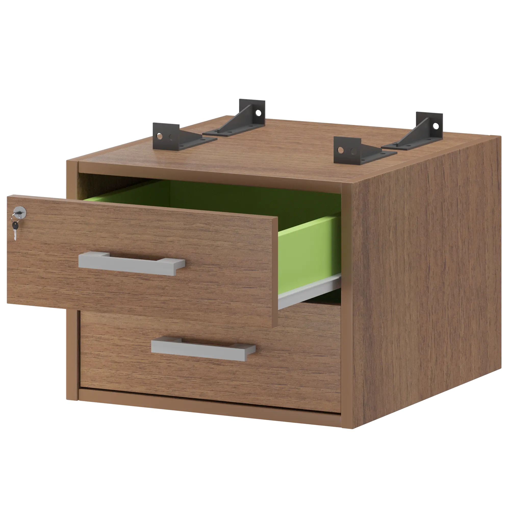 Тумба подвесная для столов на м/каркасе гл.600 мм Арго-М АМТ2-02Ц.60 Орех гварнери