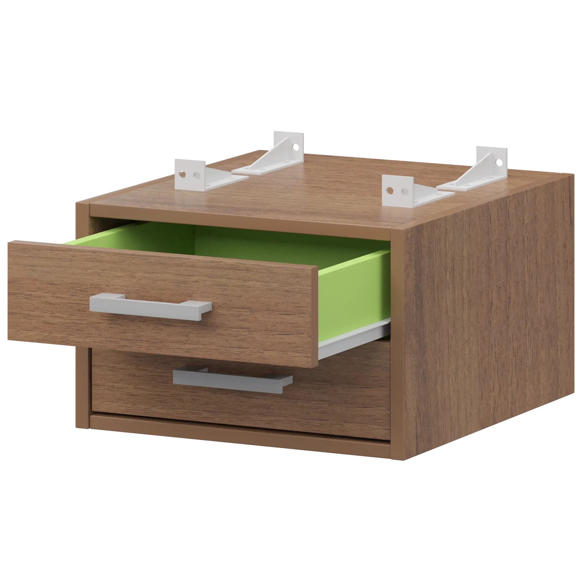 Тумба подвесная для столов на м/каркасе гл.600 мм Арго-М АМТ2-02.60 Орех гварнери/Белый