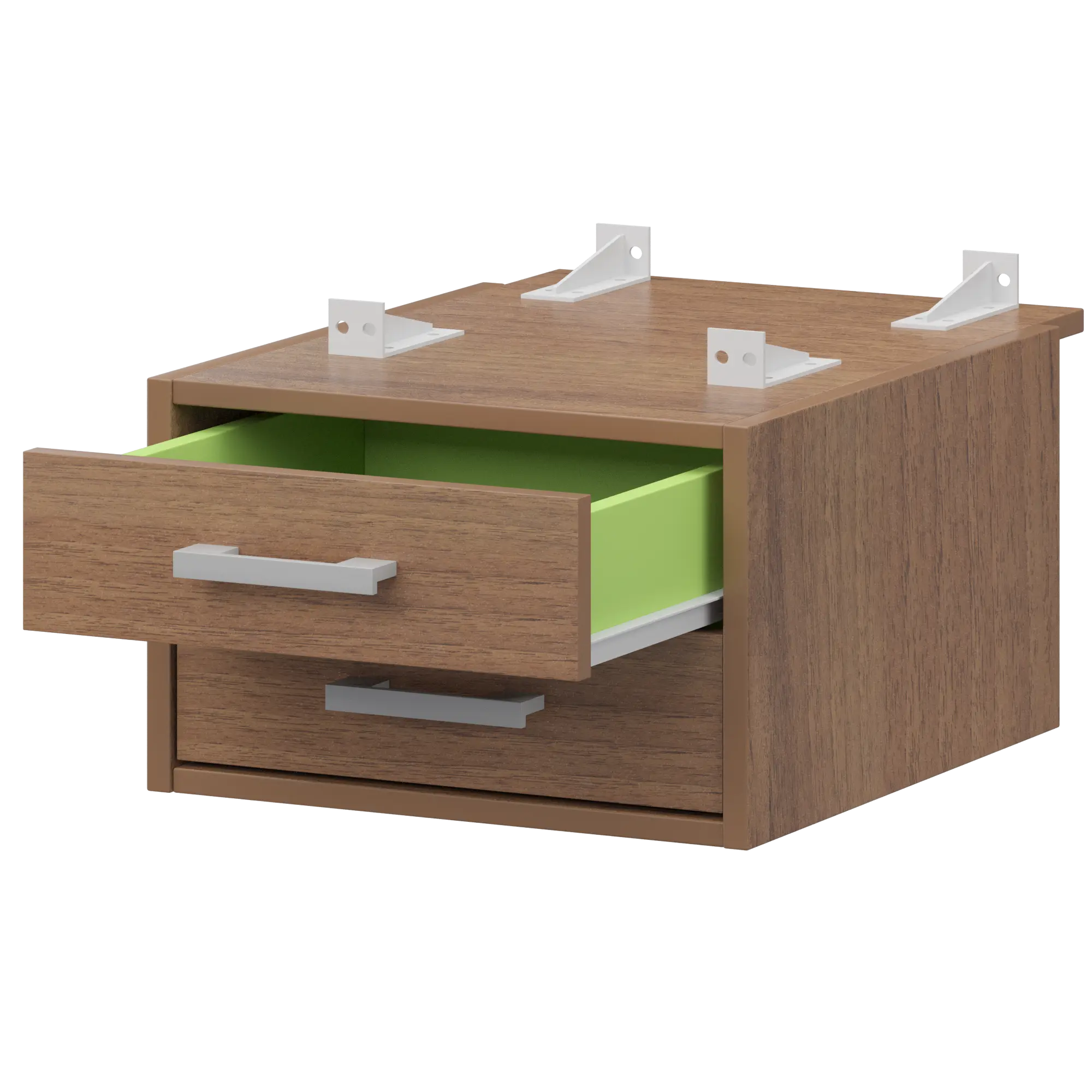 Тумба подвесная для столов на м/каркасе гл.730 мм Арго-М АМТ2-02.73 Орех гварнери/Белый