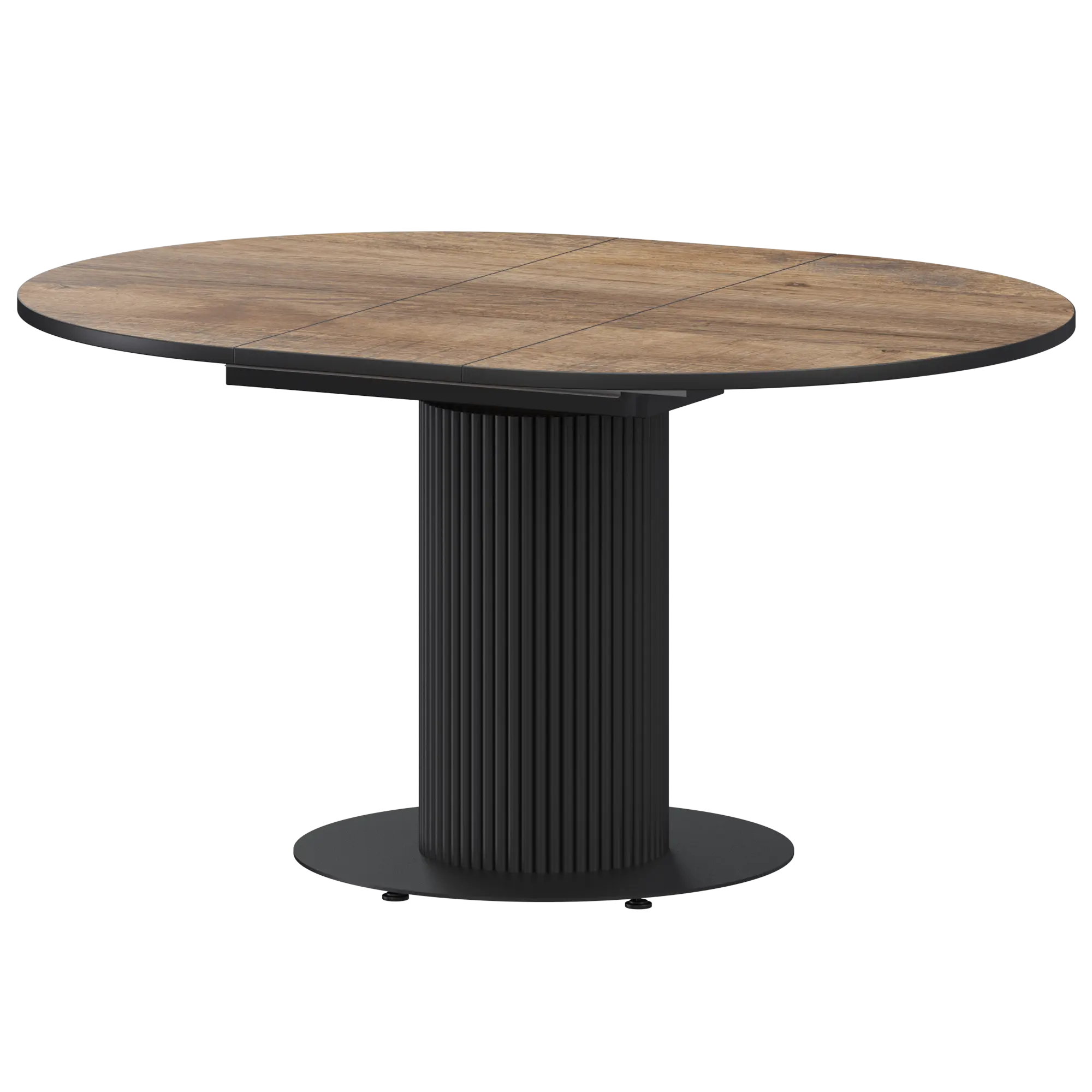 Стол раздвижной Амур Обеденные столы в пластике Амур 1000+300 (Н-3783) Дуб Самдал/Черный муар