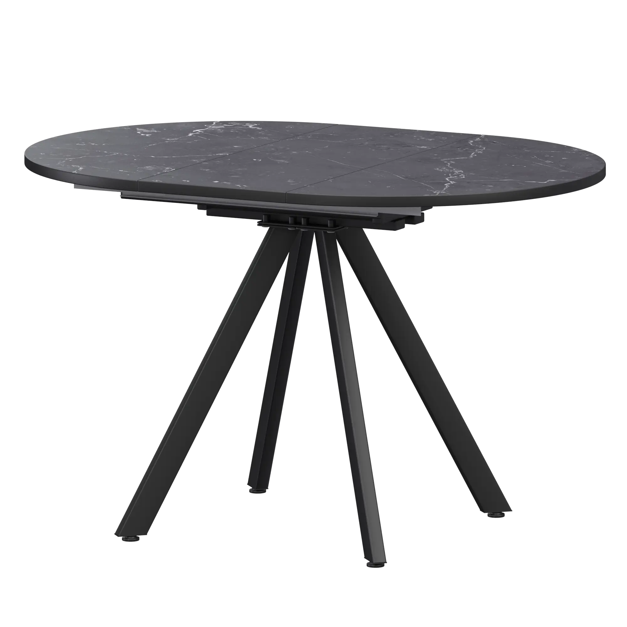 Стол раздвижной Байкал Мини Обеденные столы в пластике Байкал 900+300 (Н-3784) Даркстоун/Черный муар