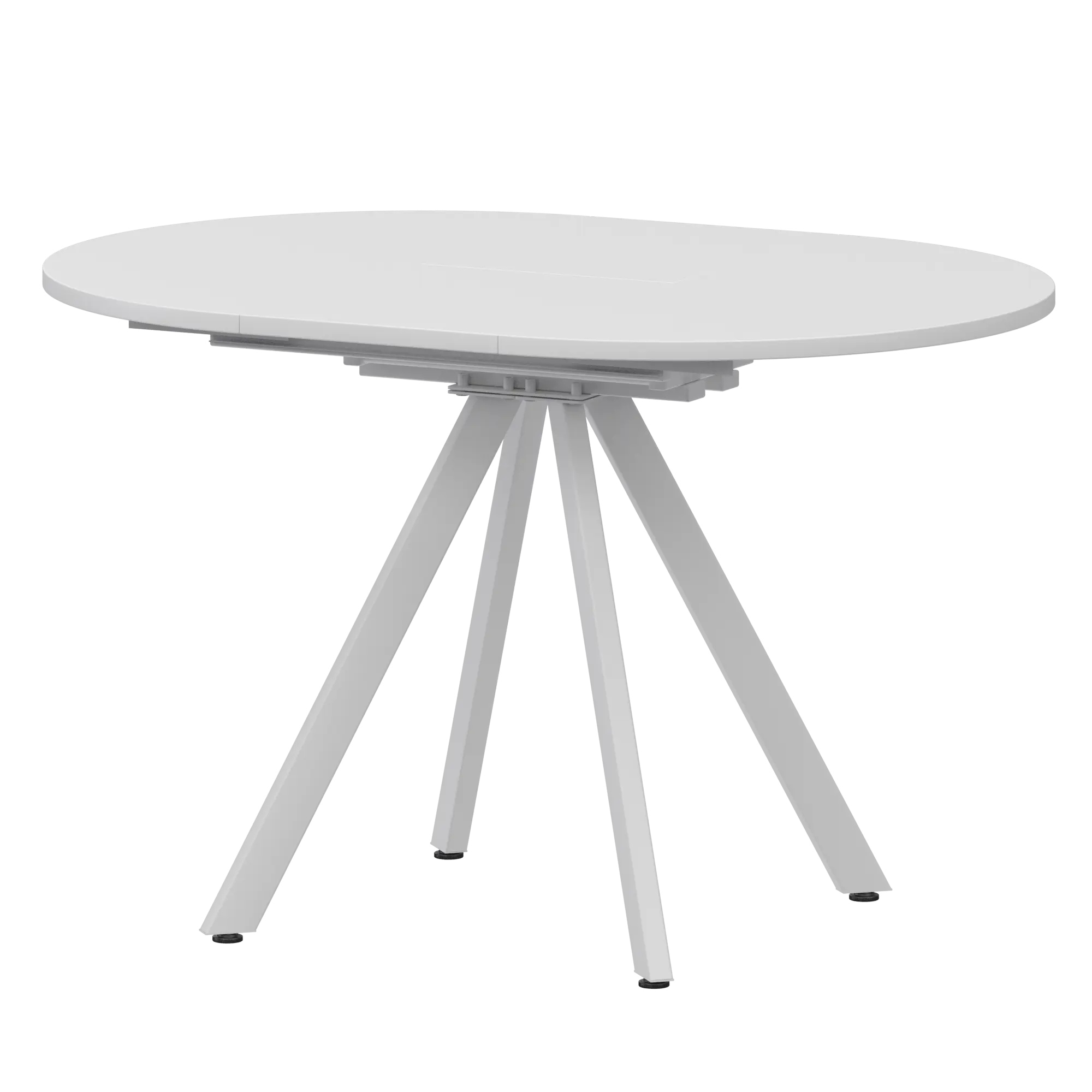 Стол раздвижной Байкал Мини Обеденные столы в пластике Байкал 900+300 (Н-3784) Супер Белый/Белый муар