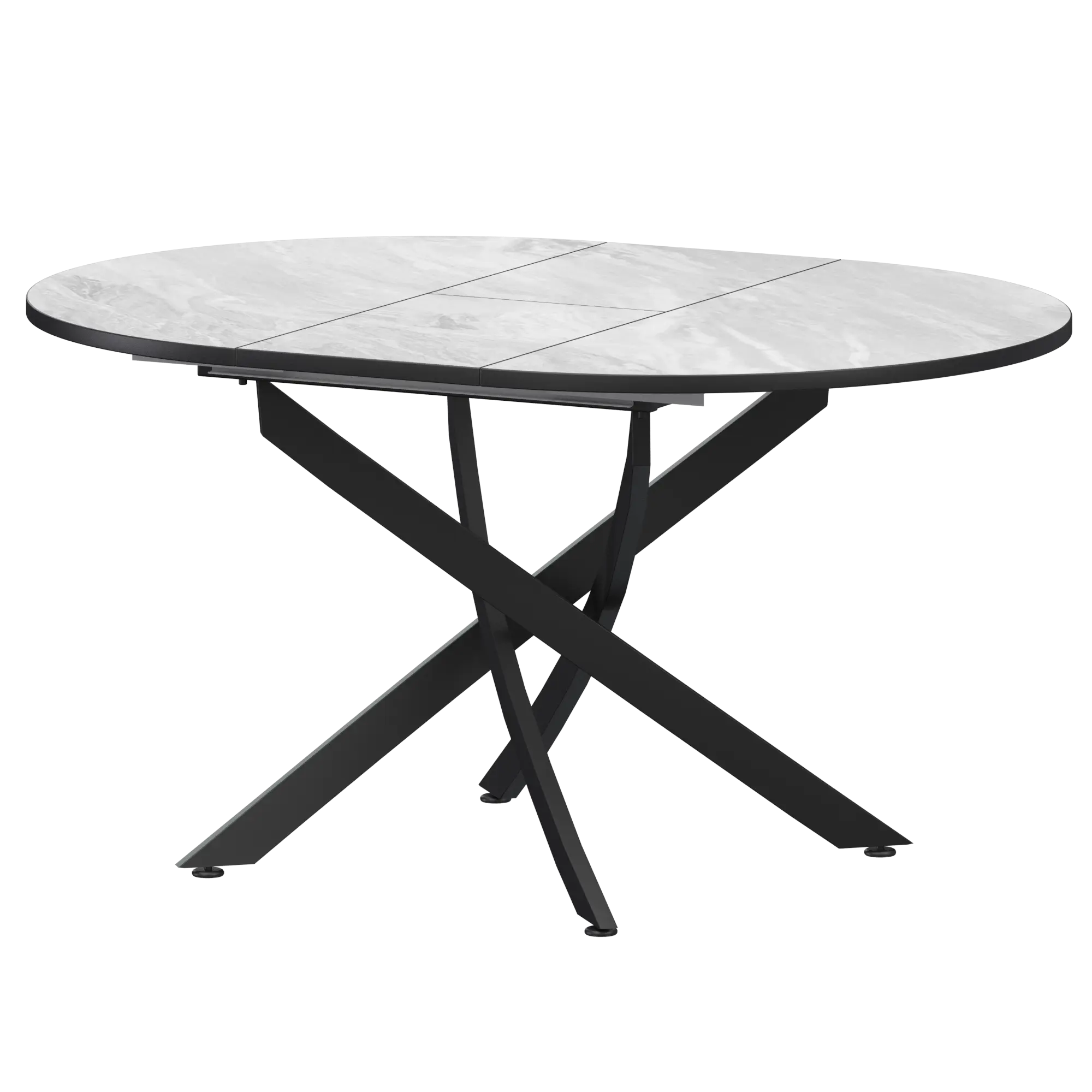 Стол раздвижной Геометрия 2 Обеденные столы в пластике  Лавант/Черный муар