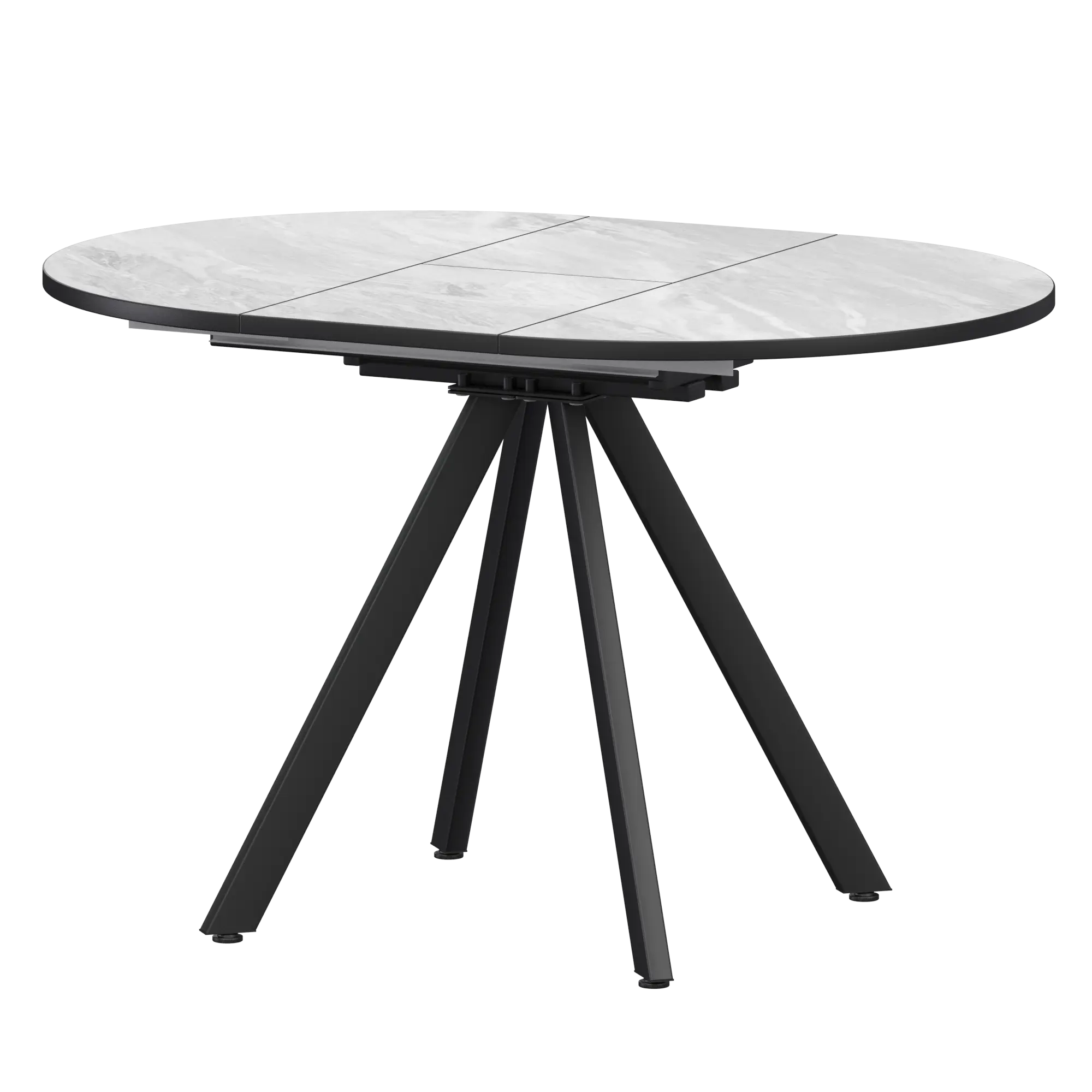 Стол раздвижной Байкал Обеденные столы в пластике Байкал 1000+300 (Н-3783) Лавант/Черный муар